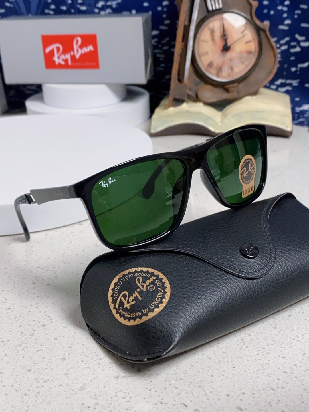 RayBan 雷朋 2025新款运动墨镜男女跑步骑行防风眼镜开车钓鱼太阳镜 高品质玻璃镜片 RB8356