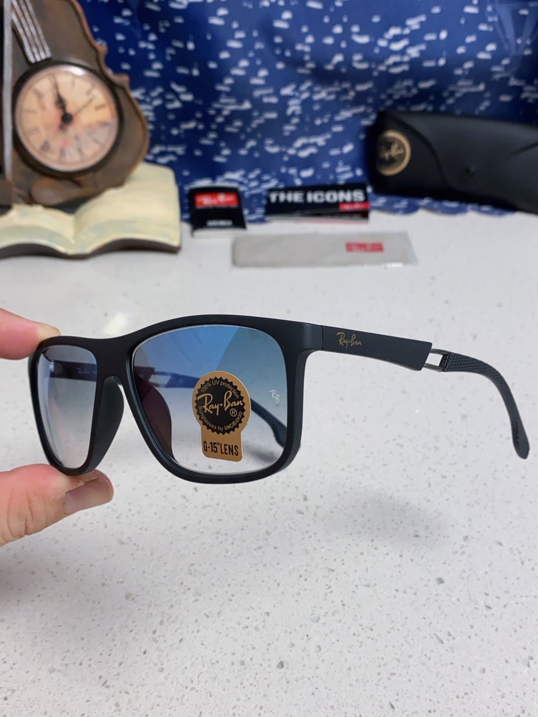 RayBan 雷朋 2025新款运动墨镜男女跑步骑行防风眼镜开车钓鱼太阳镜 高品质玻璃镜片 RB8356