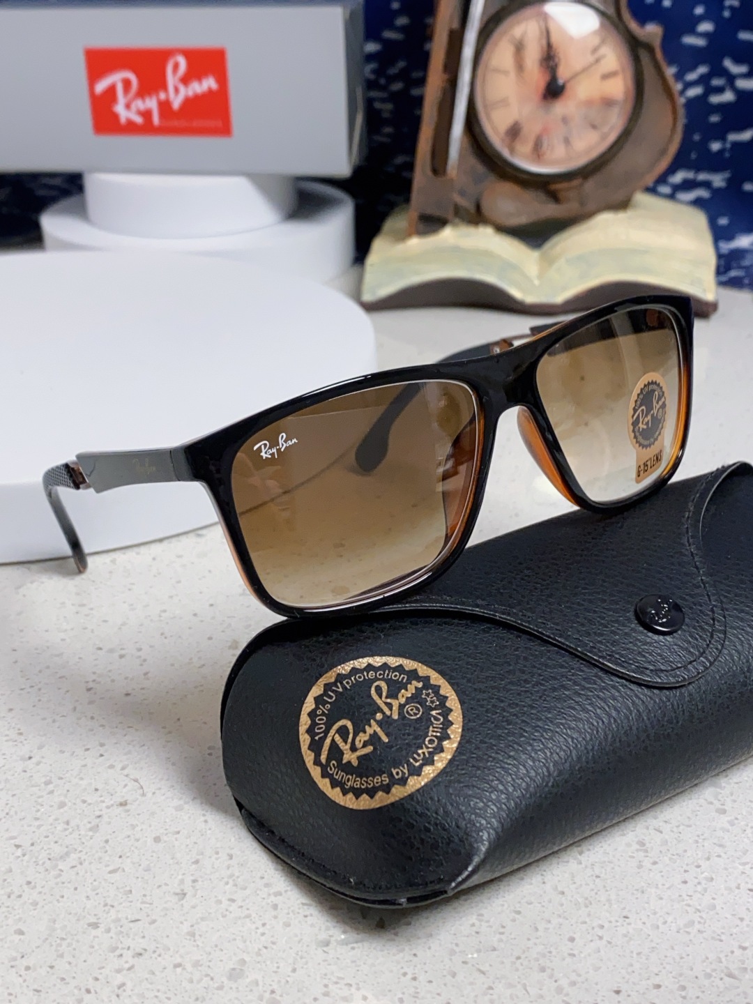 RayBan 雷朋 2025新款运动墨镜男女跑步骑行防风眼镜开车钓鱼太阳镜 高品质玻璃镜片 RB8356