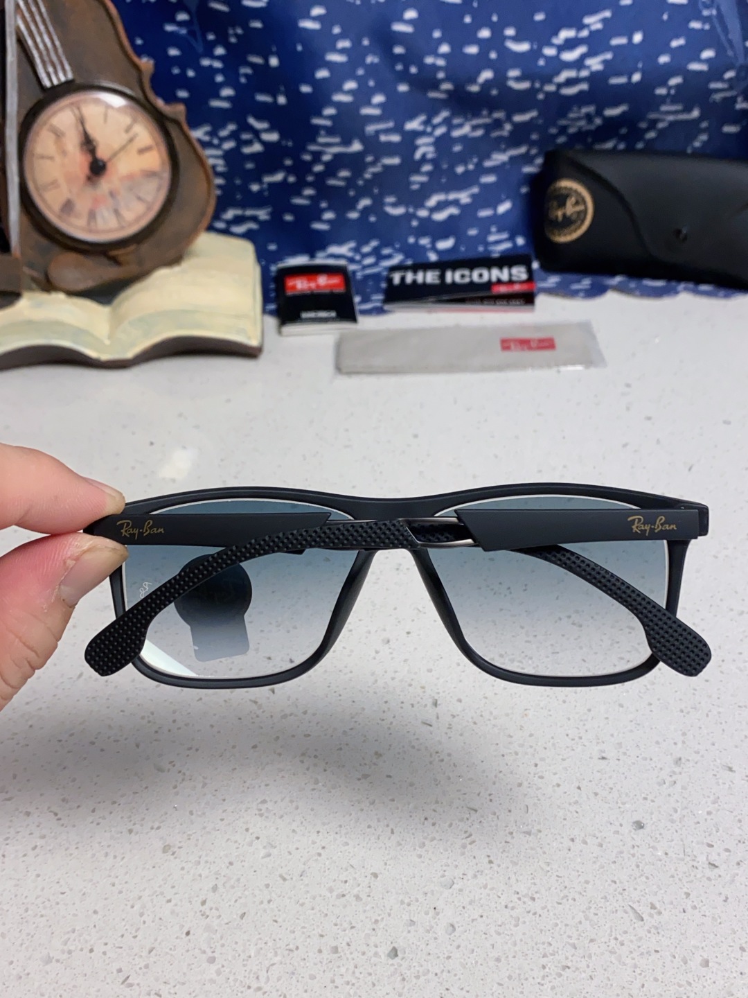 RayBan 雷朋 2025新款运动墨镜男女跑步骑行防风眼镜开车钓鱼太阳镜 高品质玻璃镜片 RB8356