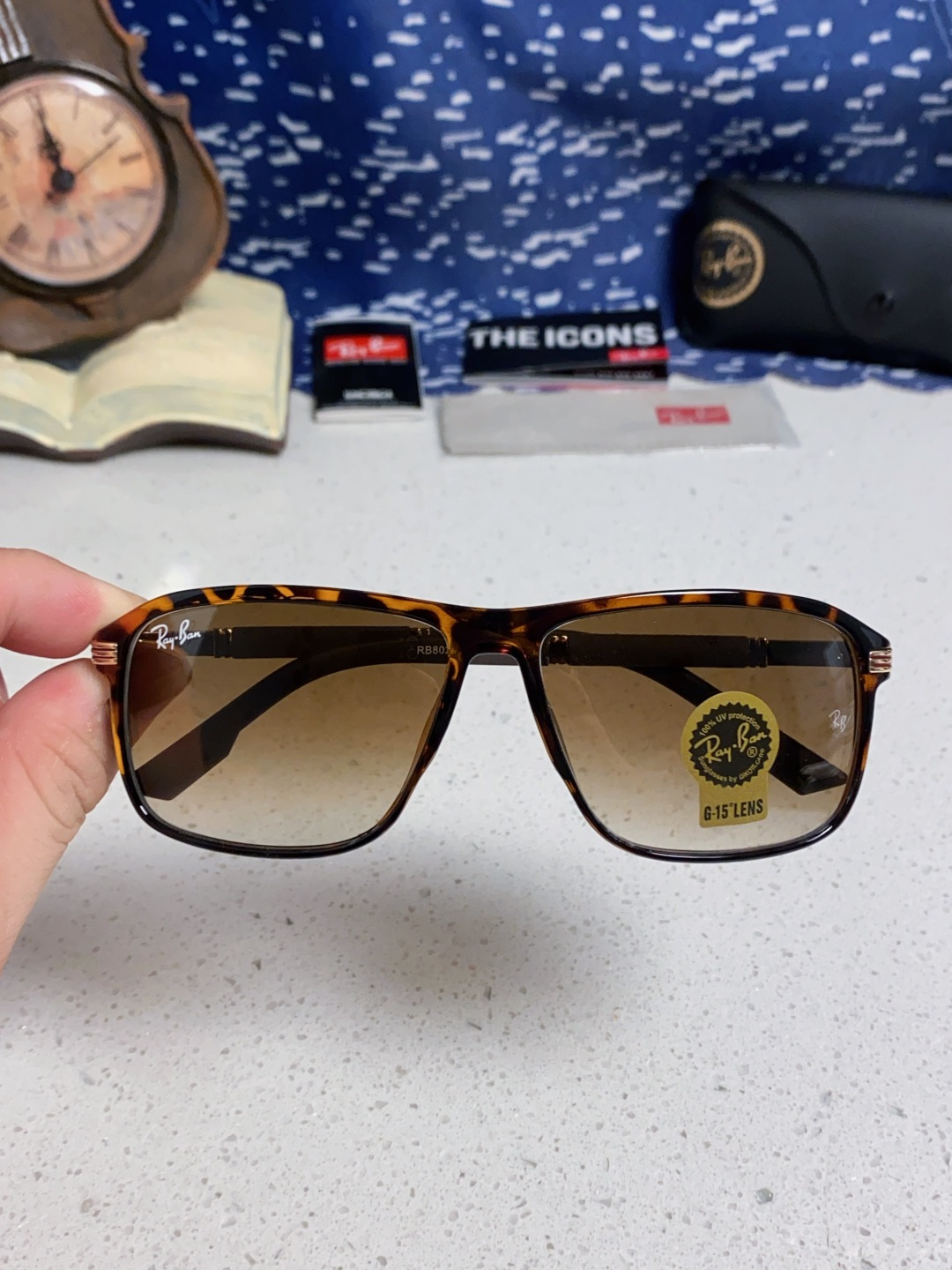 RayBan雷朋 2025新款玻璃太阳镜防紫外线防强光镜片男女通用墨镜新款高档高清RB8029