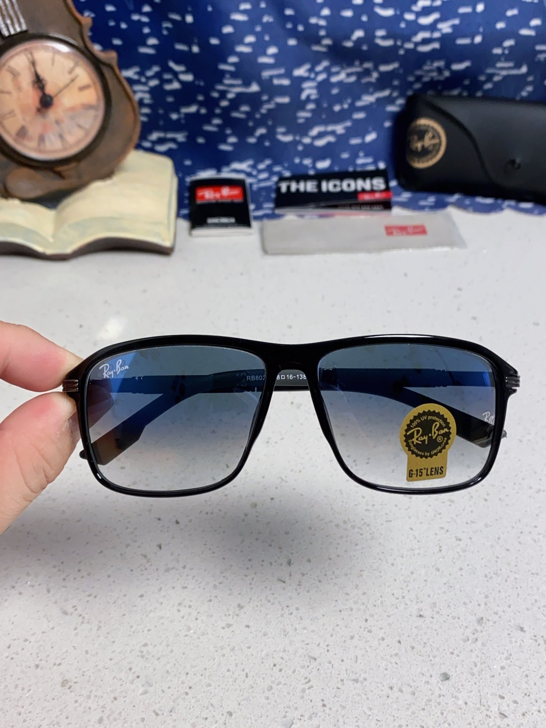 RayBan雷朋 2025新款玻璃太阳镜防紫外线防强光镜片男女通用墨镜新款高档高清RB8029