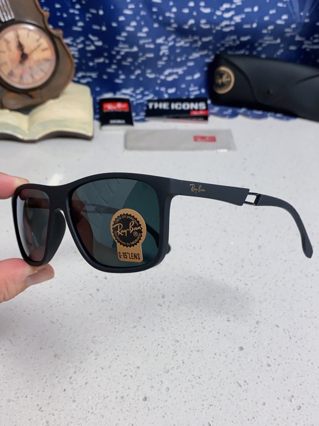 RayBan 雷朋 2025新款运动墨镜男女跑步骑行防风眼镜开车钓鱼太阳镜 高品质玻璃镜片 RB8356