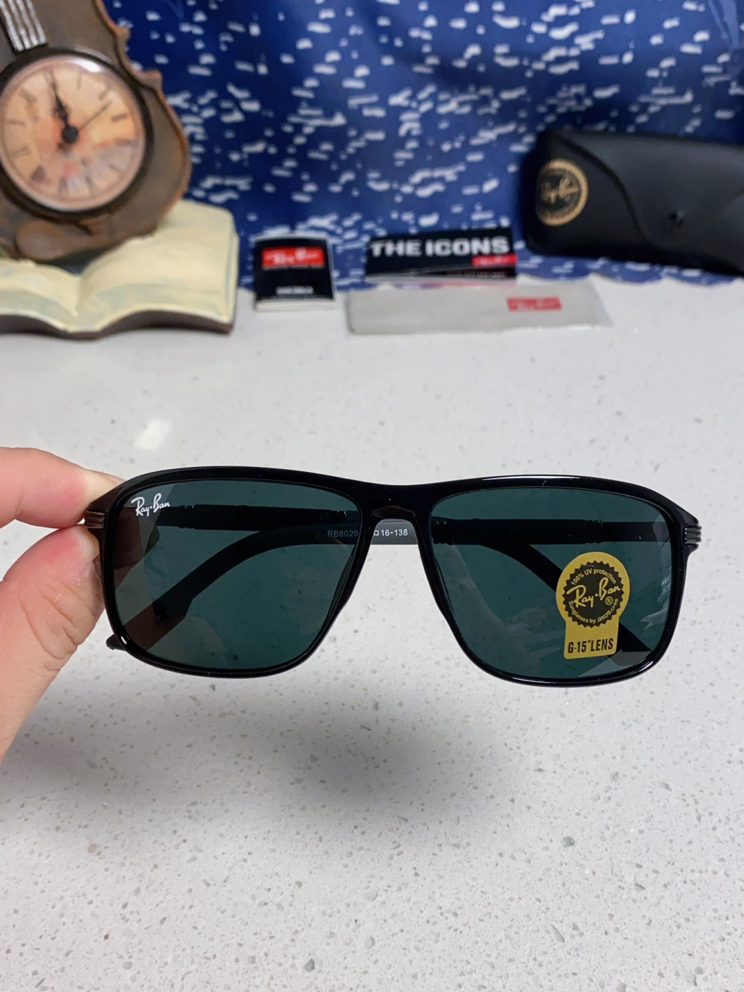 RayBan雷朋 2025新款玻璃太阳镜防紫外线防强光镜片男女通用墨镜新款高档高清RB8029