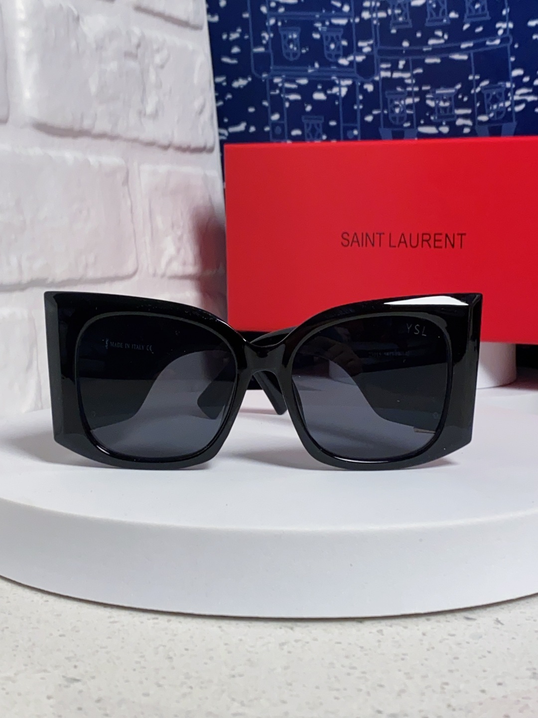 Saint Lauren圣罗兰 2025新款YSL宽边墨镜女款 大框眼镜高级感气质太阳镜显脸小 女士墨镜