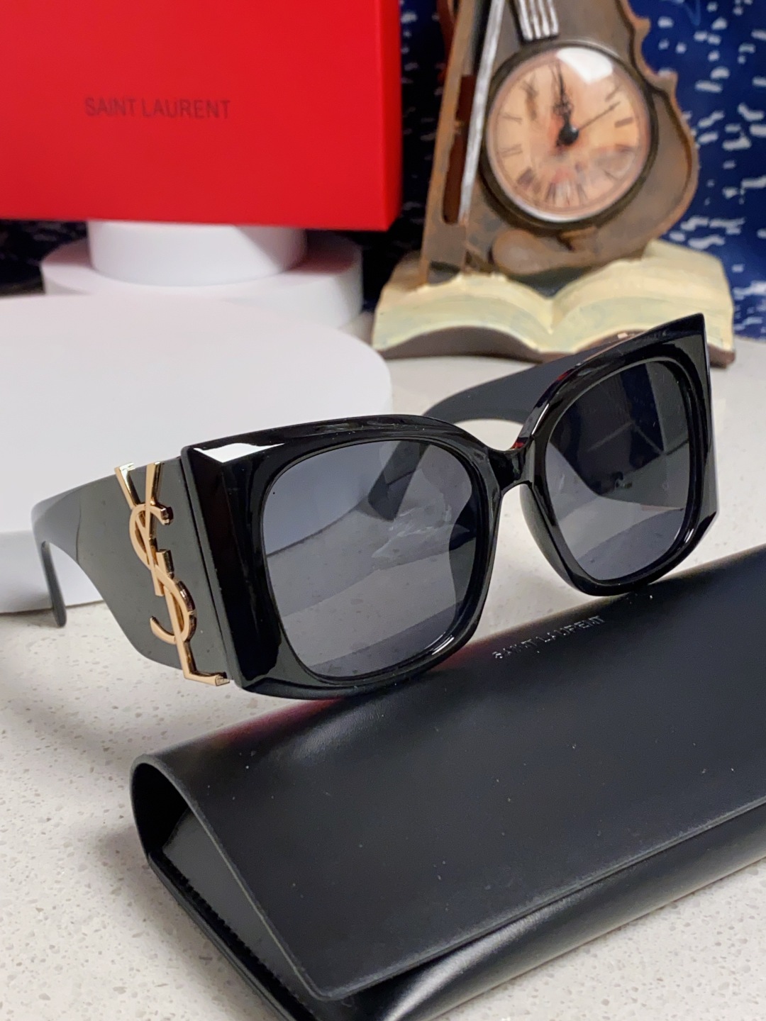 Saint Lauren圣罗兰 2025新款YSL宽边墨镜女款 大框眼镜高级感气质太阳镜显脸小 女士墨镜