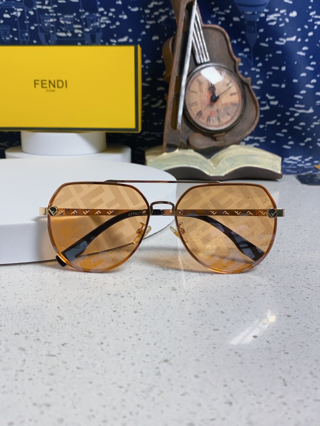 P280 FENDIFINDE, 2025 NEW SUNGLASSES, DOUBLE BEAM PILOTS, UNBOXED OVERLIGHTED LOGO PRINTS, BOTH MALE AND FEMALE - 图片 8