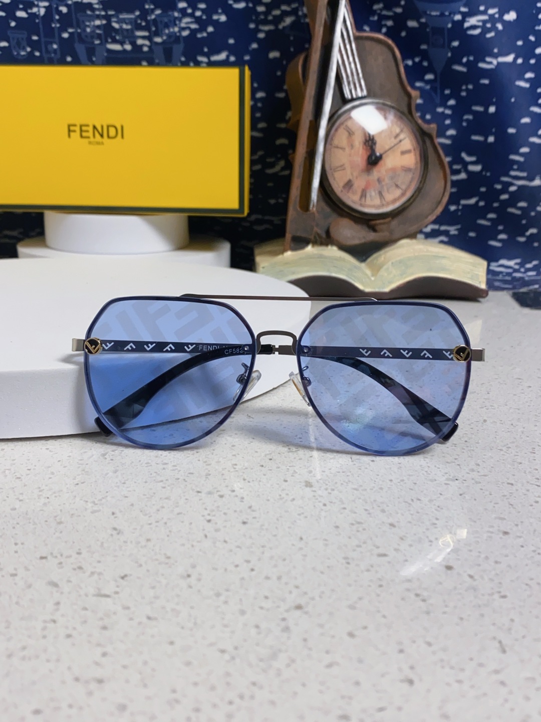 P280 FENDIFINDE, 2025 NEW SUNGLASSES, DOUBLE BEAM PILOTS, UNBOXED OVERLIGHTED LOGO PRINTS, BOTH MALE AND FEMALE - 图片 8