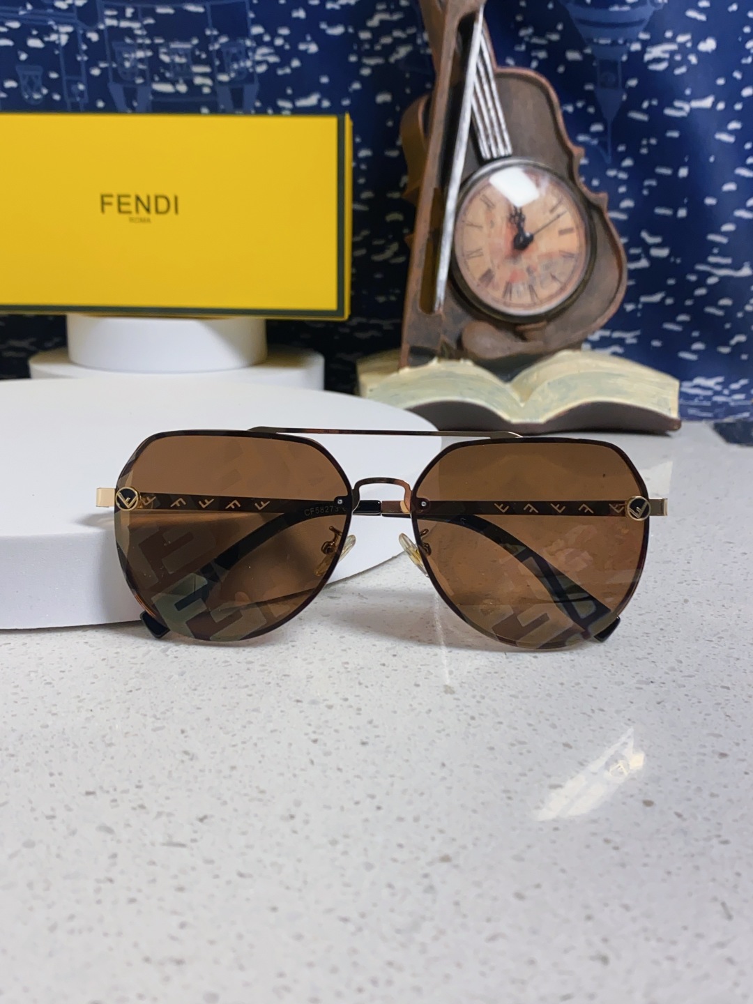 P280 FENDIFINDE, 2025 NEW SUNGLASSES, DOUBLE BEAM PILOTS, UNBOXED OVERLIGHTED LOGO PRINTS, BOTH MALE AND FEMALE - 图片 8