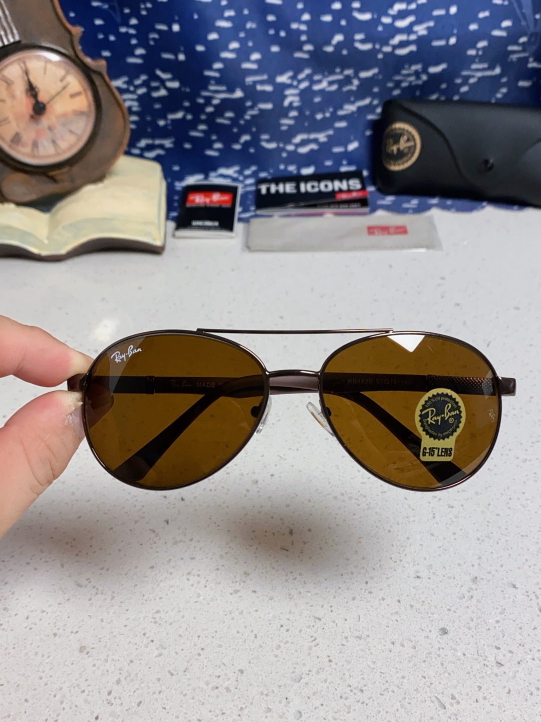 RayBan雷朋 2025新款钢化玻璃镜片太阳镜男士司机驾驶开车钓鱼眼镜女墨镜男女通用 RB4820