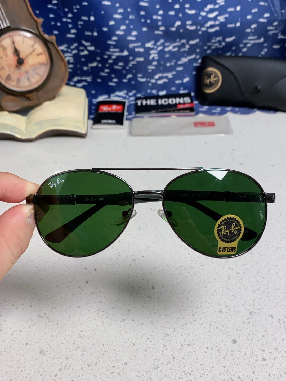 RayBan雷朋 2025新款钢化玻璃镜片太阳镜男士司机驾驶开车钓鱼眼镜女墨镜男女通用 RB4820