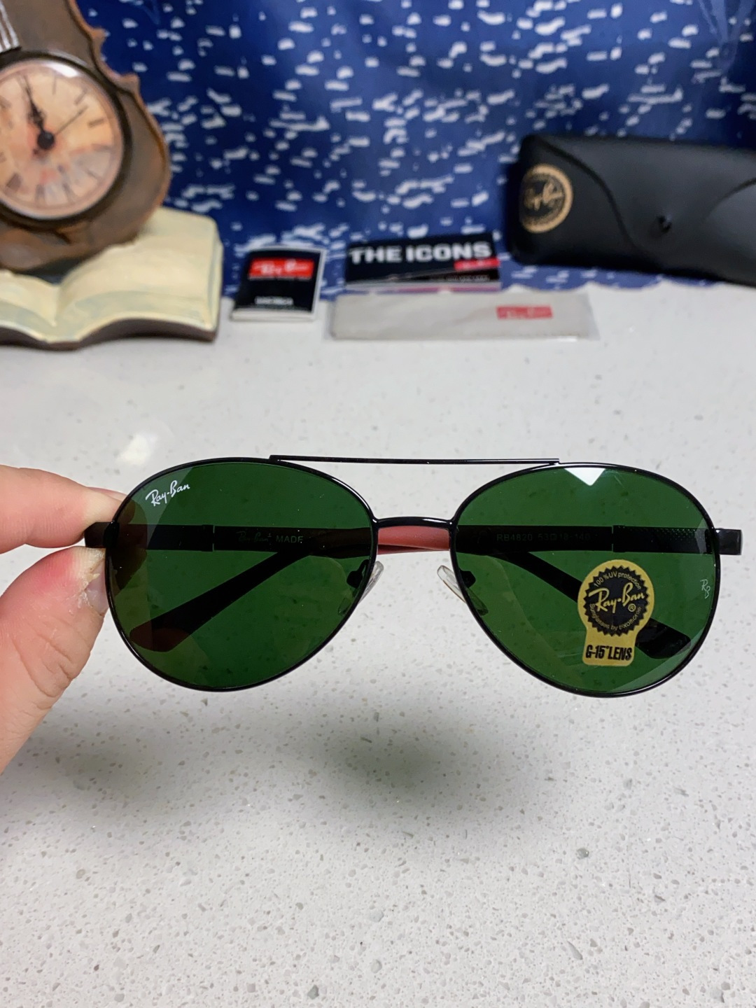 RayBan雷朋 2025新款钢化玻璃镜片太阳镜男士司机驾驶开车钓鱼眼镜女墨镜男女通用 RB4820