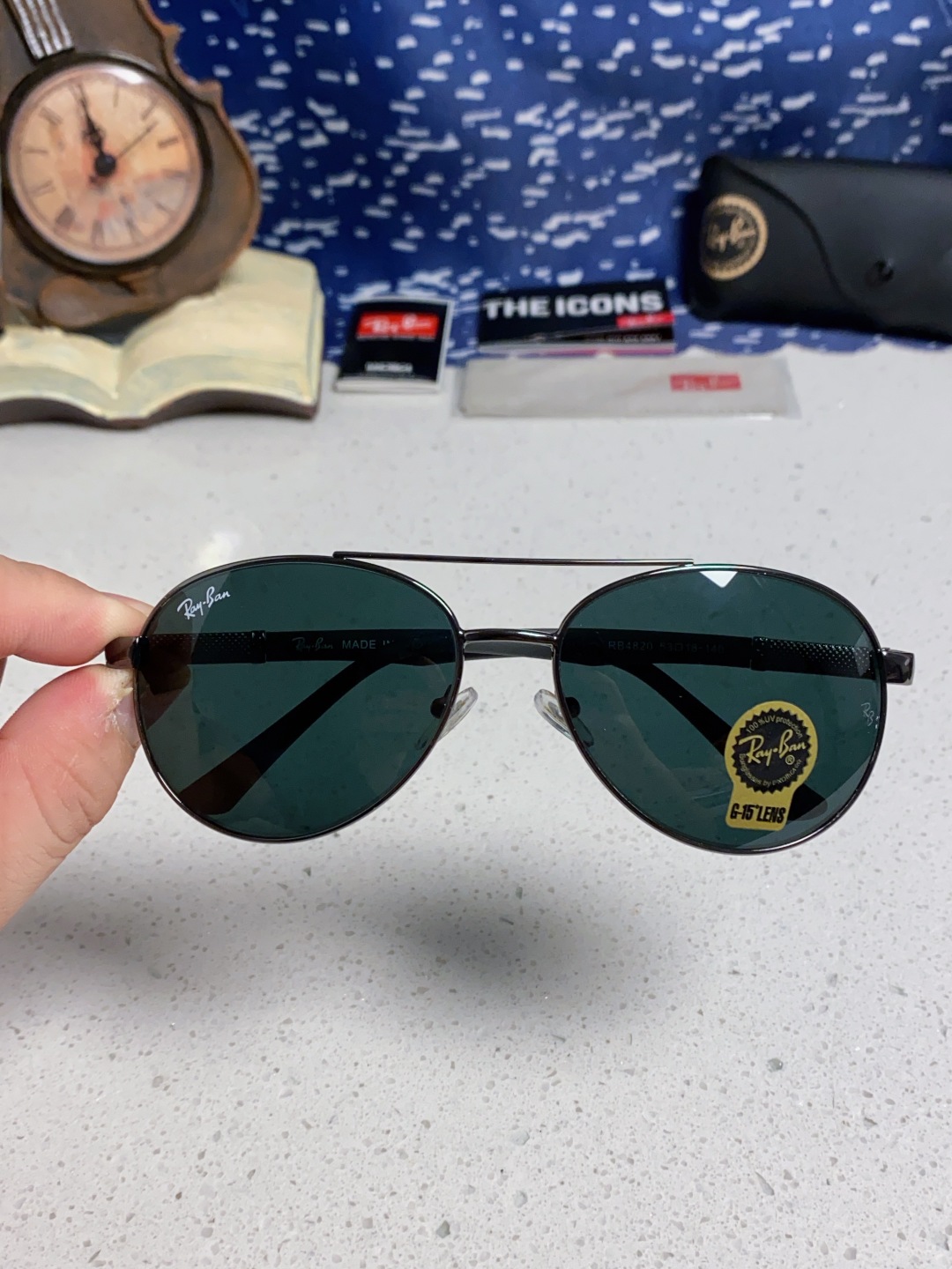 RayBan雷朋 2025新款钢化玻璃镜片太阳镜男士司机驾驶开车钓鱼眼镜女墨镜男女通用 RB4820