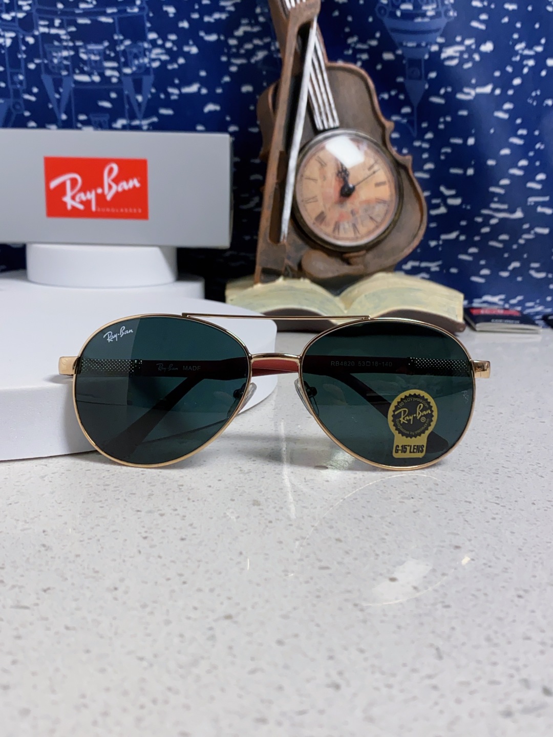 RayBan雷朋 2025新款钢化玻璃镜片太阳镜男士司机驾驶开车钓鱼眼镜女墨镜男女通用 RB4820