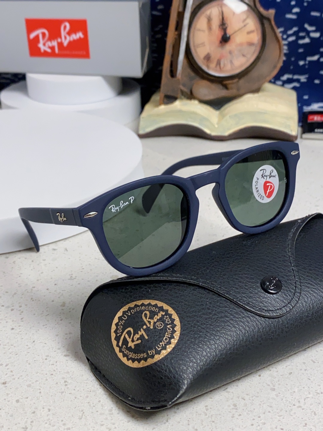 RayBan 雷朋 偏光镜片 复古超强磨砂质感 椭圆偏光墨镜网红高级感ins韩版眼镜圆脸街拍太阳镜酷 R