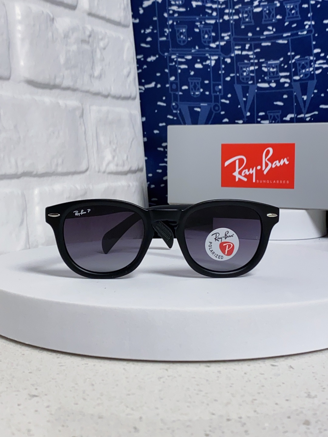 RayBan 雷朋 偏光镜片 复古超强磨砂质感 椭圆偏光墨镜网红高级感ins韩版眼镜圆脸街拍太阳镜酷 R