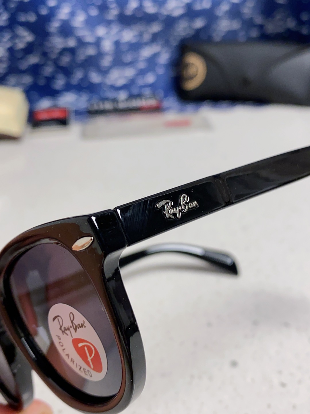 RayBan 雷朋 偏光镜片 复古超强磨砂质感 椭圆偏光墨镜网红高级感ins韩版眼镜圆脸街拍太阳镜酷 R