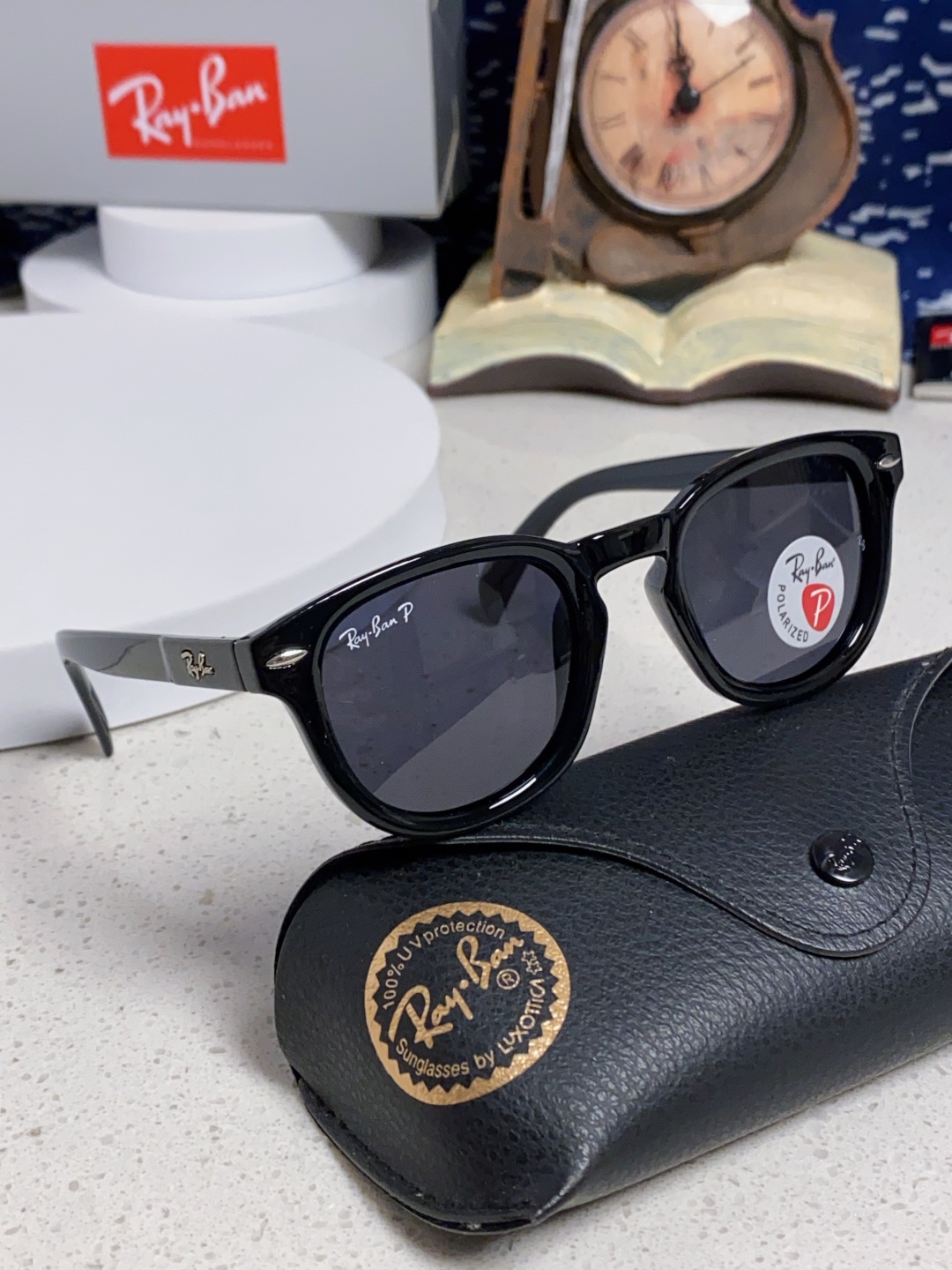 RayBan 雷朋 偏光镜片 复古超强磨砂质感 椭圆偏光墨镜网红高级感ins韩版眼镜圆脸街拍太阳镜酷 R