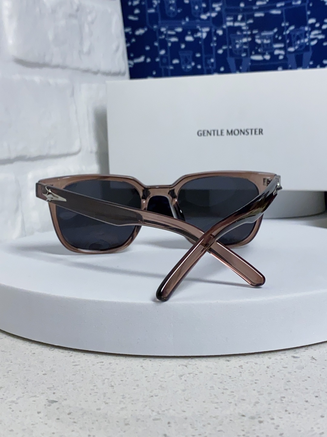 Gentle Moster(GM) 韩版个性撞色墨镜女ins高级感星空系超黑大脸太阳镜男防紫外线潮 型号