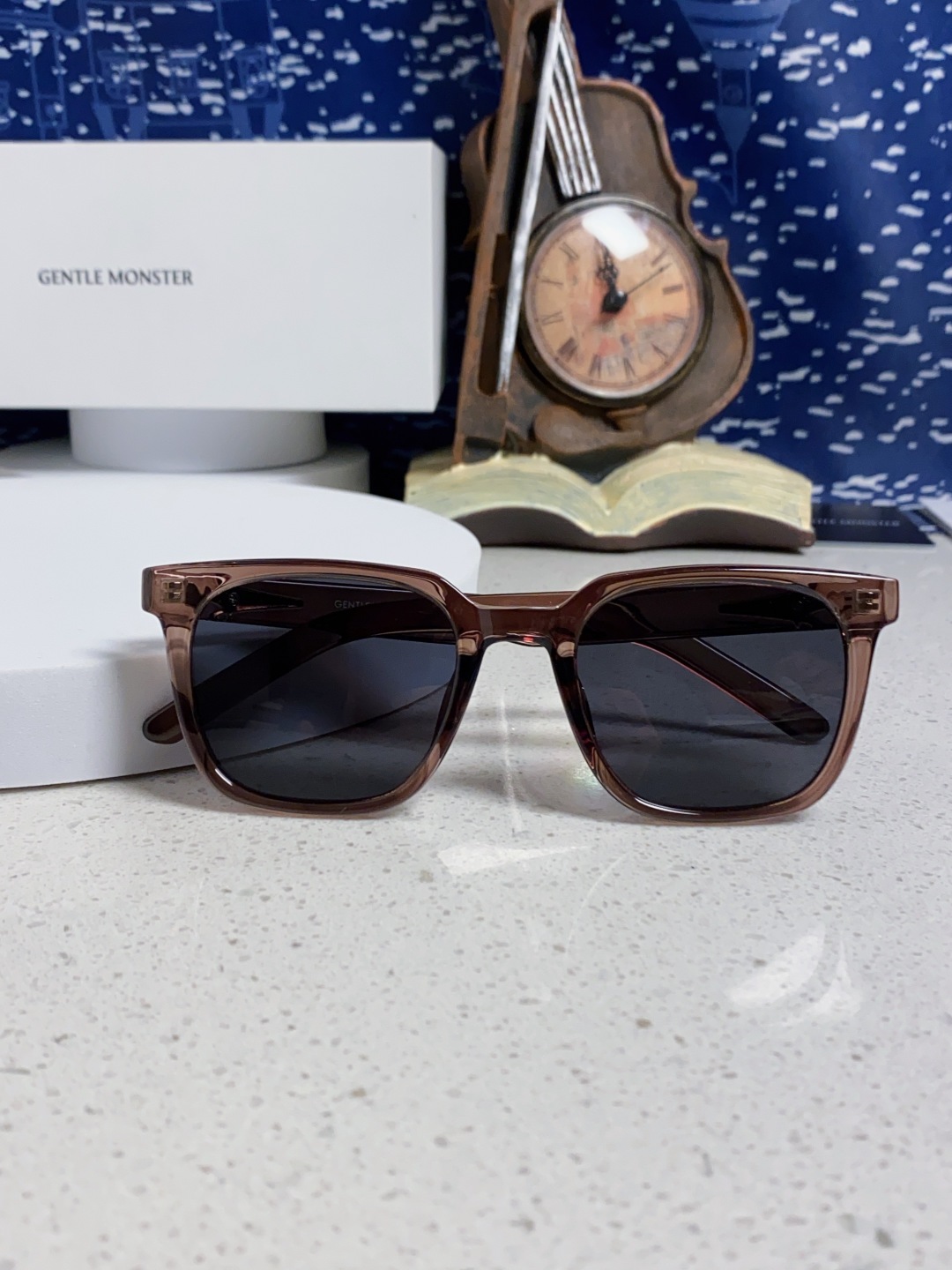 Gentle Moster(GM) 韩版个性撞色墨镜女ins高级感星空系超黑大脸太阳镜男防紫外线潮 型号