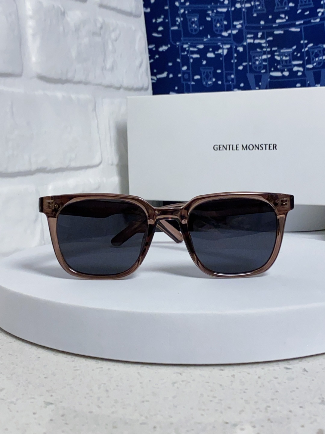 Gentle Moster(GM) 韩版个性撞色墨镜女ins高级感星空系超黑大脸太阳镜男防紫外线潮 型号