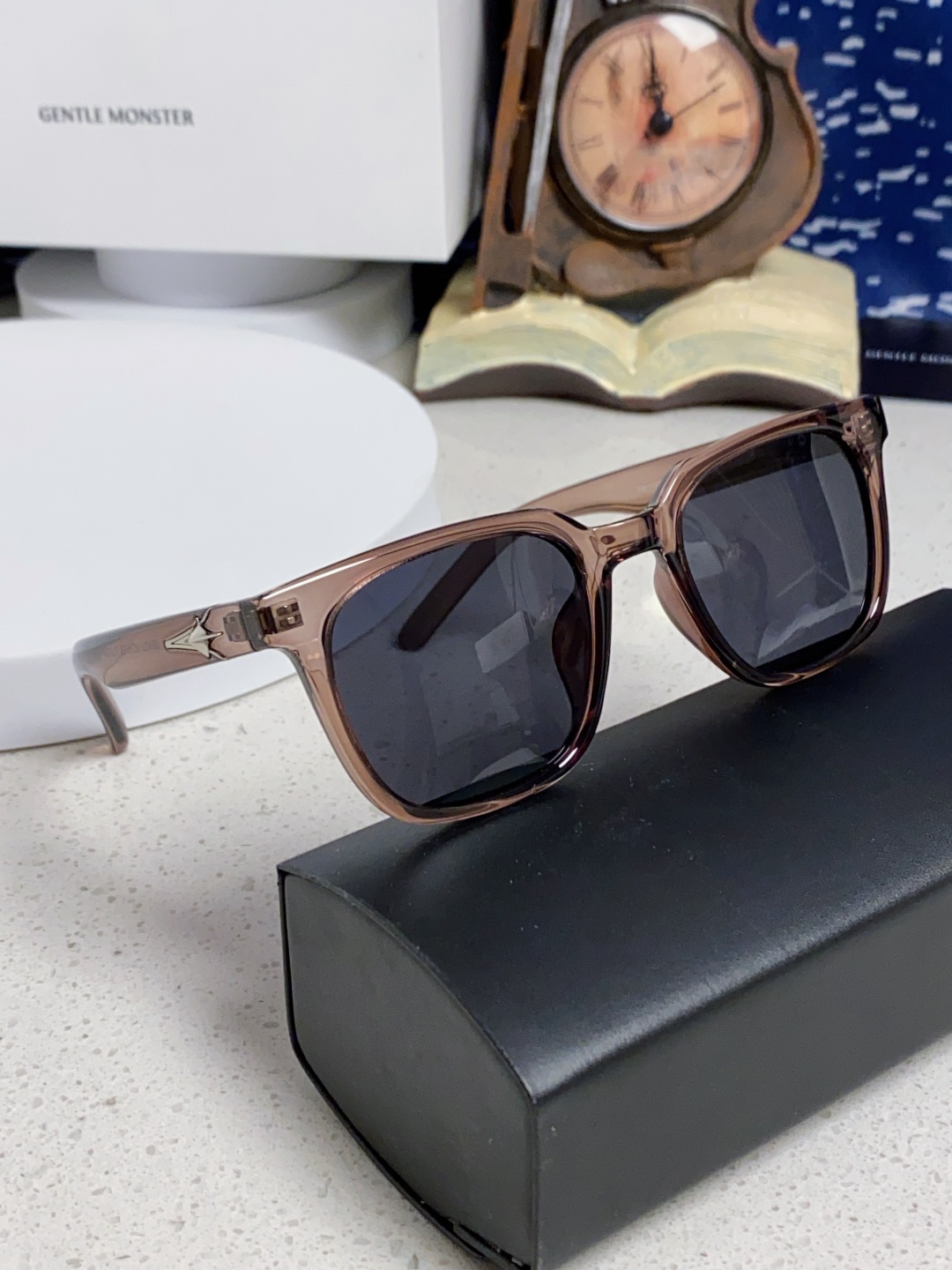 Gentle Moster(GM) 韩版个性撞色墨镜女ins高级感星空系超黑大脸太阳镜男防紫外线潮 型号