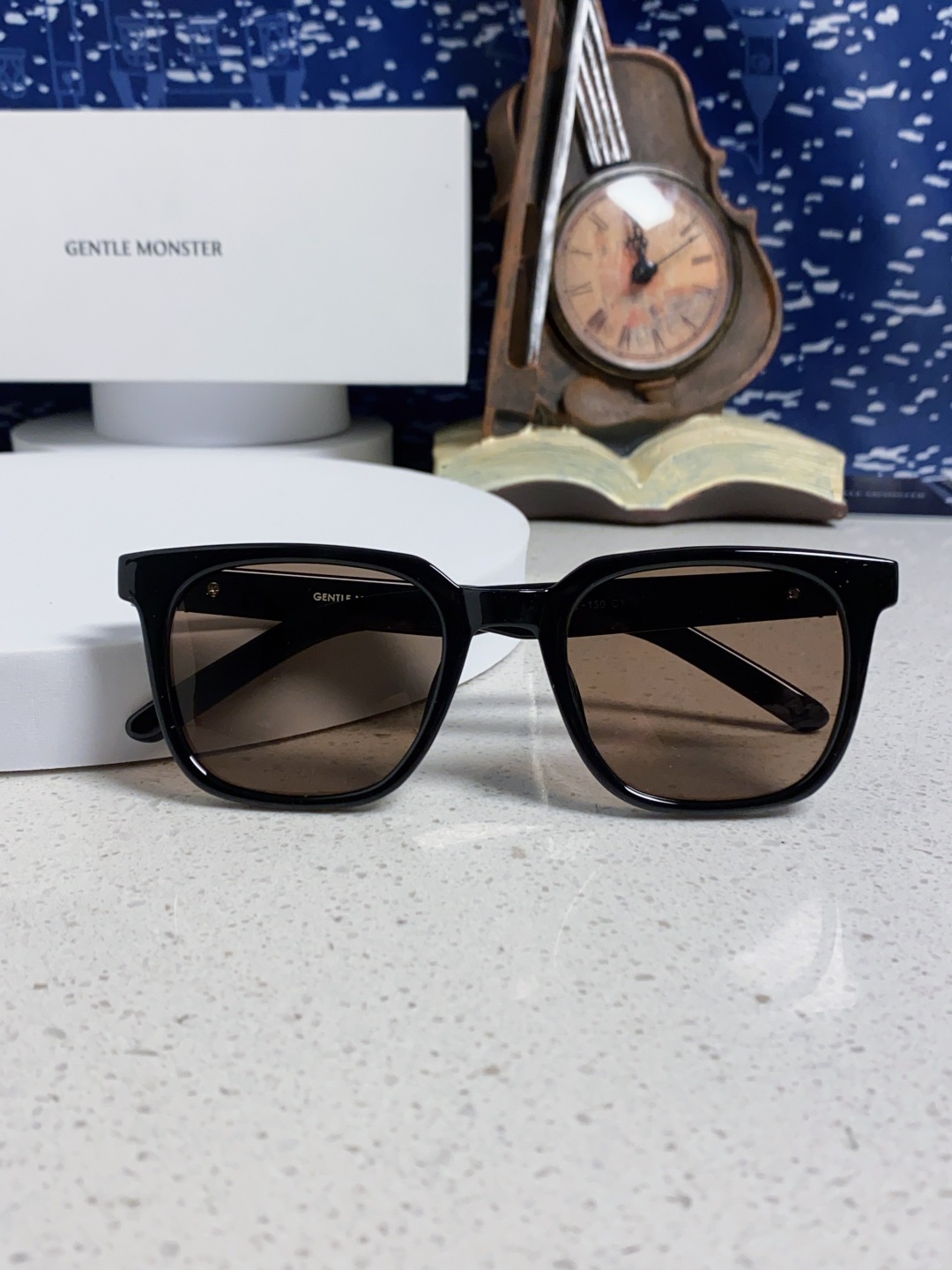 Gentle Moster(GM) 韩版个性撞色墨镜女ins高级感星空系超黑大脸太阳镜男防紫外线潮 型号