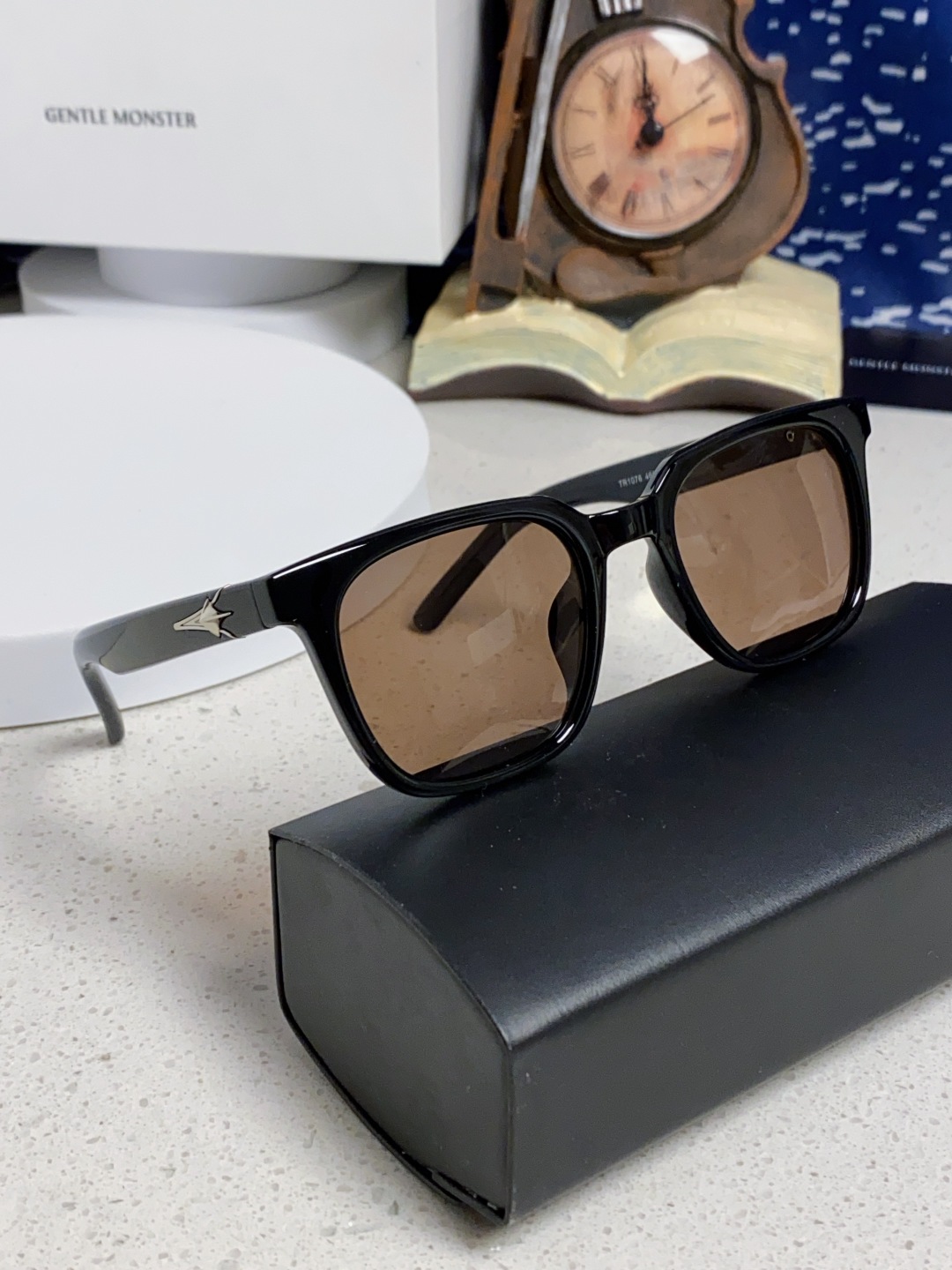 Gentle Moster(GM) 韩版个性撞色墨镜女ins高级感星空系超黑大脸太阳镜男防紫外线潮 型号