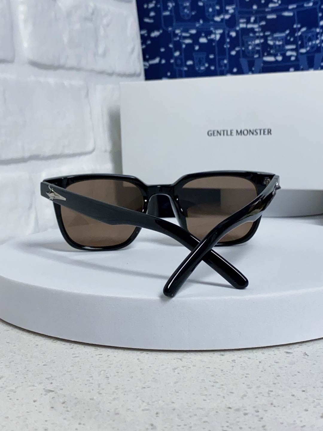 Gentle Moster(GM) 韩版个性撞色墨镜女ins高级感星空系超黑大脸太阳镜男防紫外线潮 型号