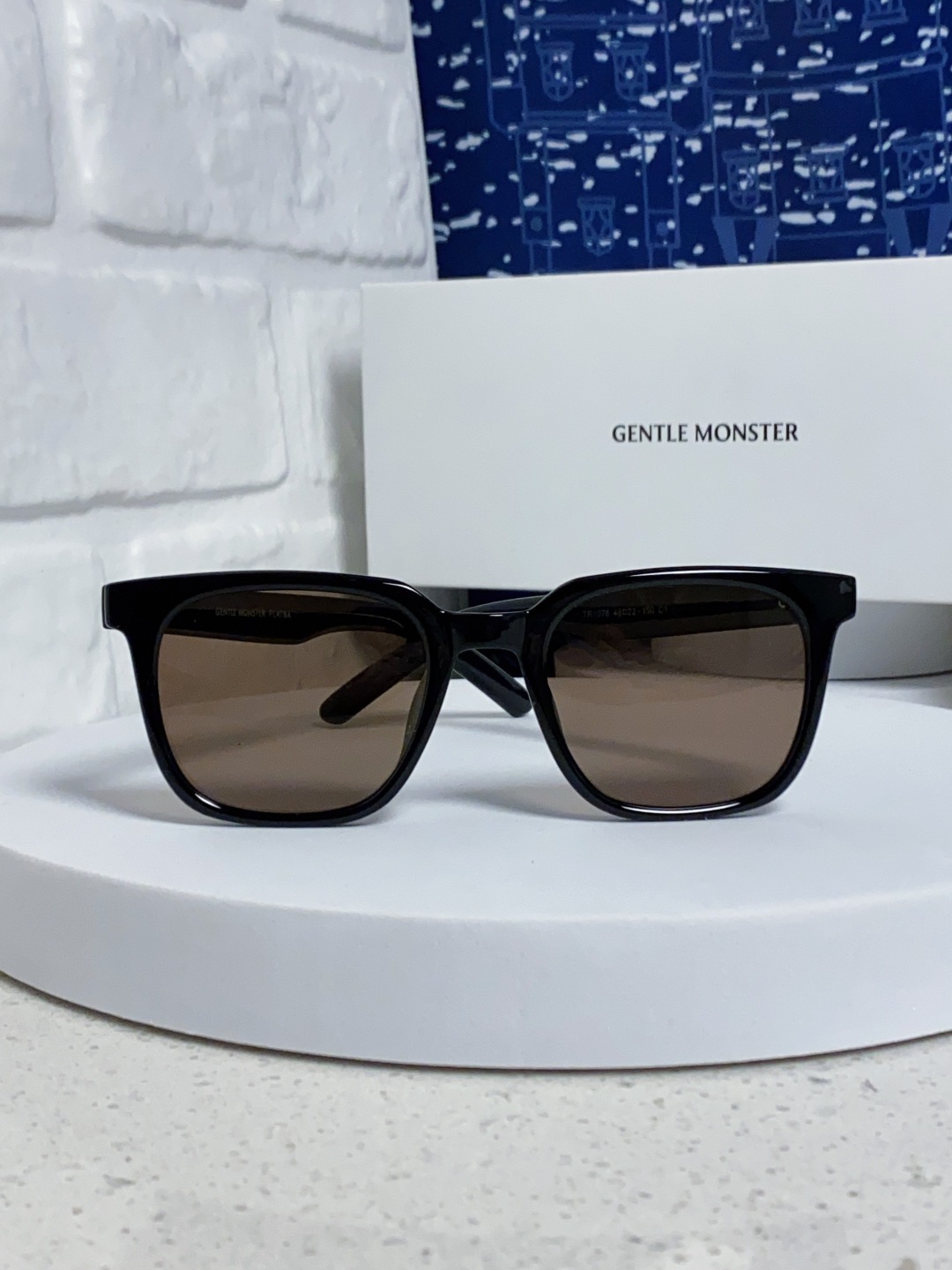 Gentle Moster(GM) 韩版个性撞色墨镜女ins高级感星空系超黑大脸太阳镜男防紫外线潮 型号