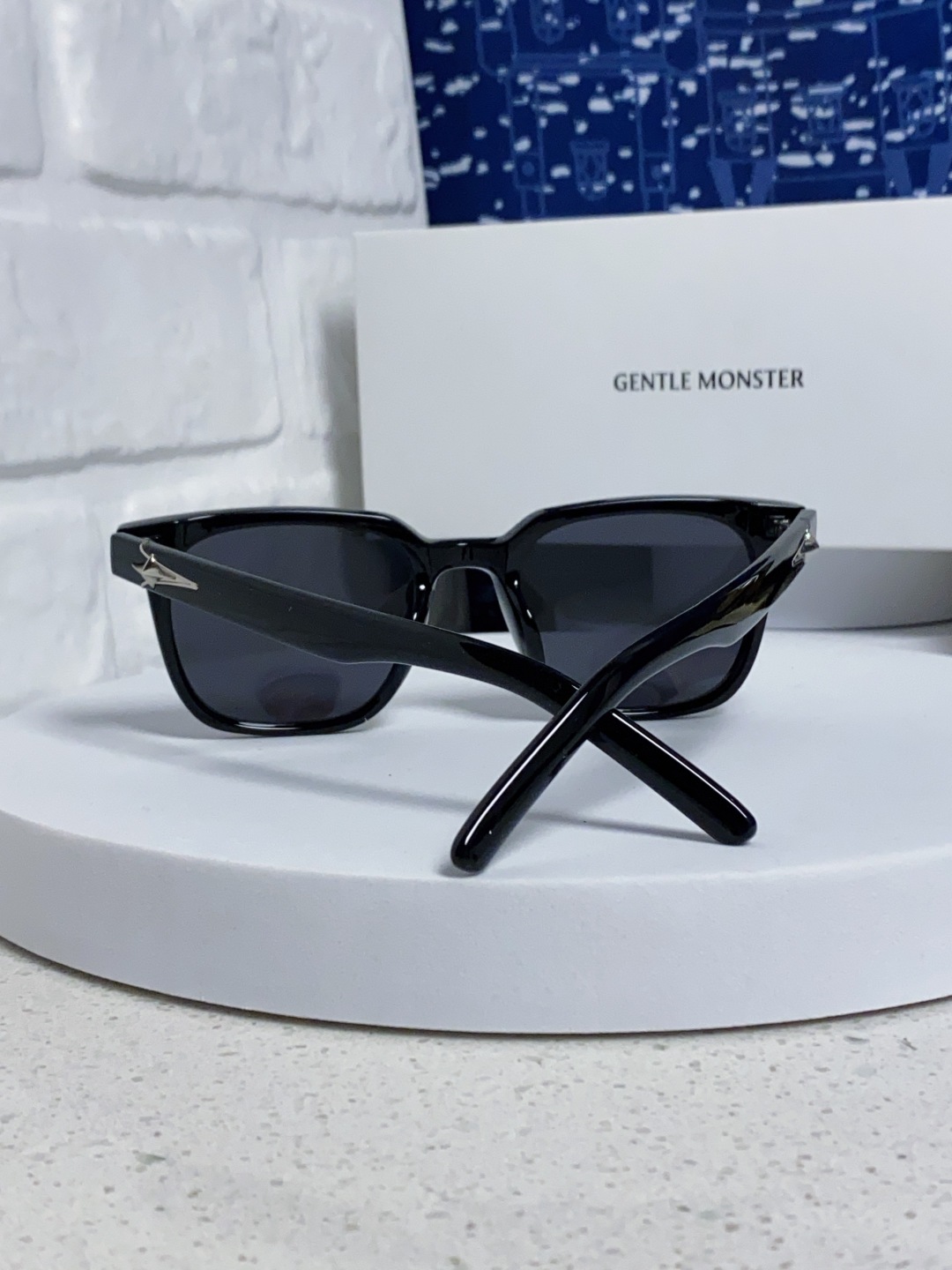 Gentle Moster(GM) 韩版个性撞色墨镜女ins高级感星空系超黑大脸太阳镜男防紫外线潮 型号