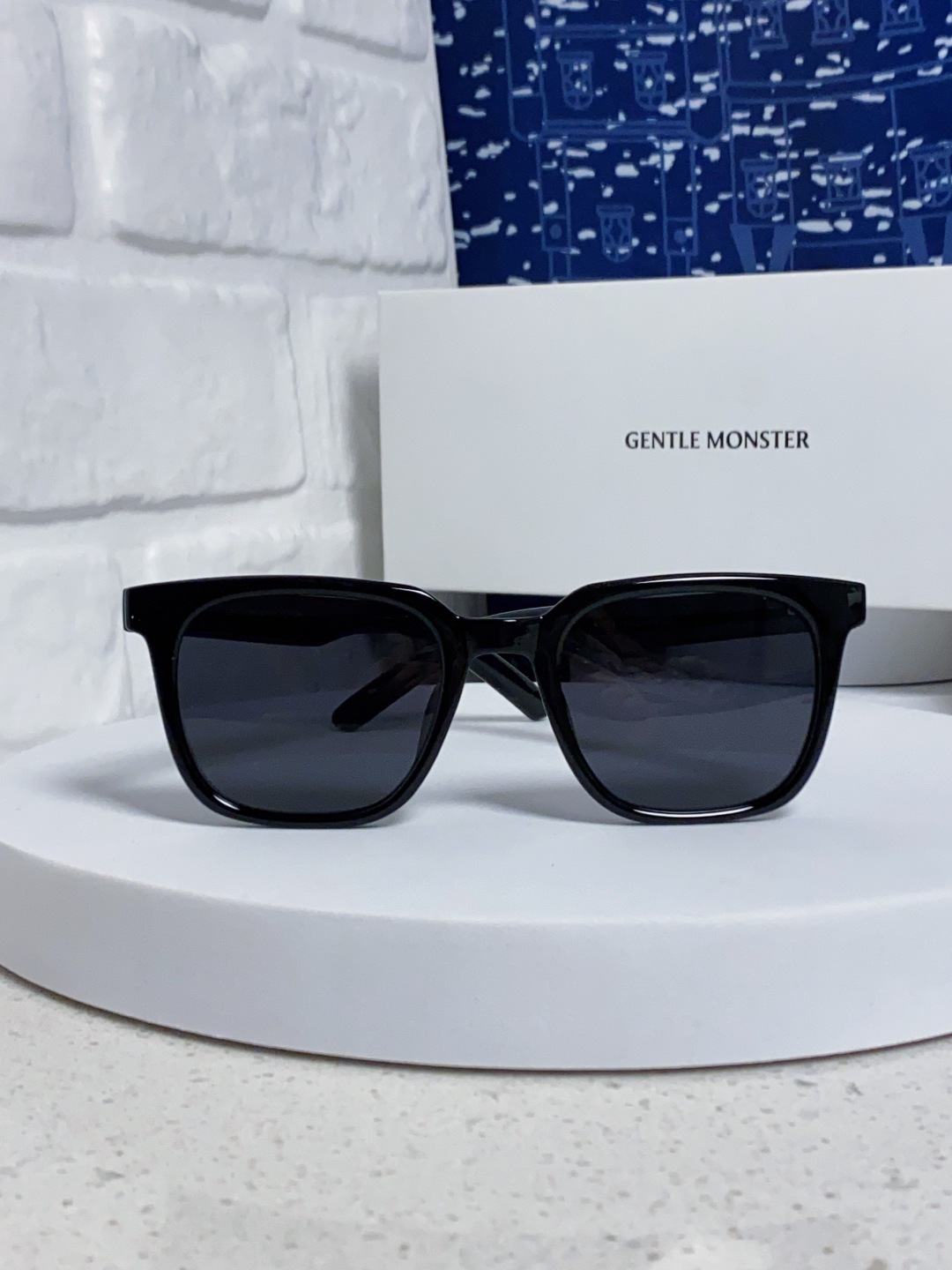 Gentle Moster(GM) 韩版个性撞色墨镜女ins高级感星空系超黑大脸太阳镜男防紫外线潮 型号