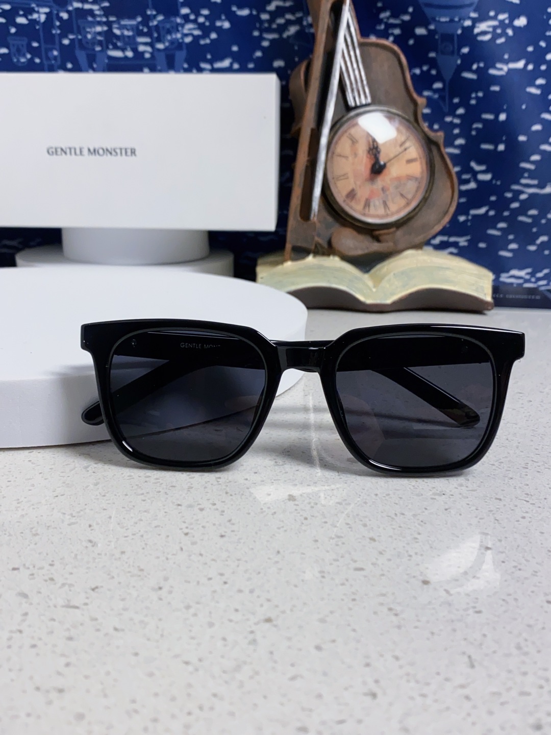 Gentle Moster(GM) 韩版个性撞色墨镜女ins高级感星空系超黑大脸太阳镜男防紫外线潮 型号