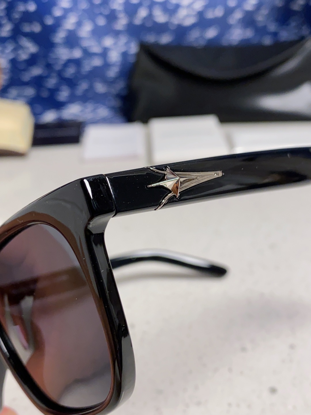 Gentle Moster(GM) 韩版个性撞色墨镜女ins高级感星空系超黑大脸太阳镜男防紫外线潮 型号