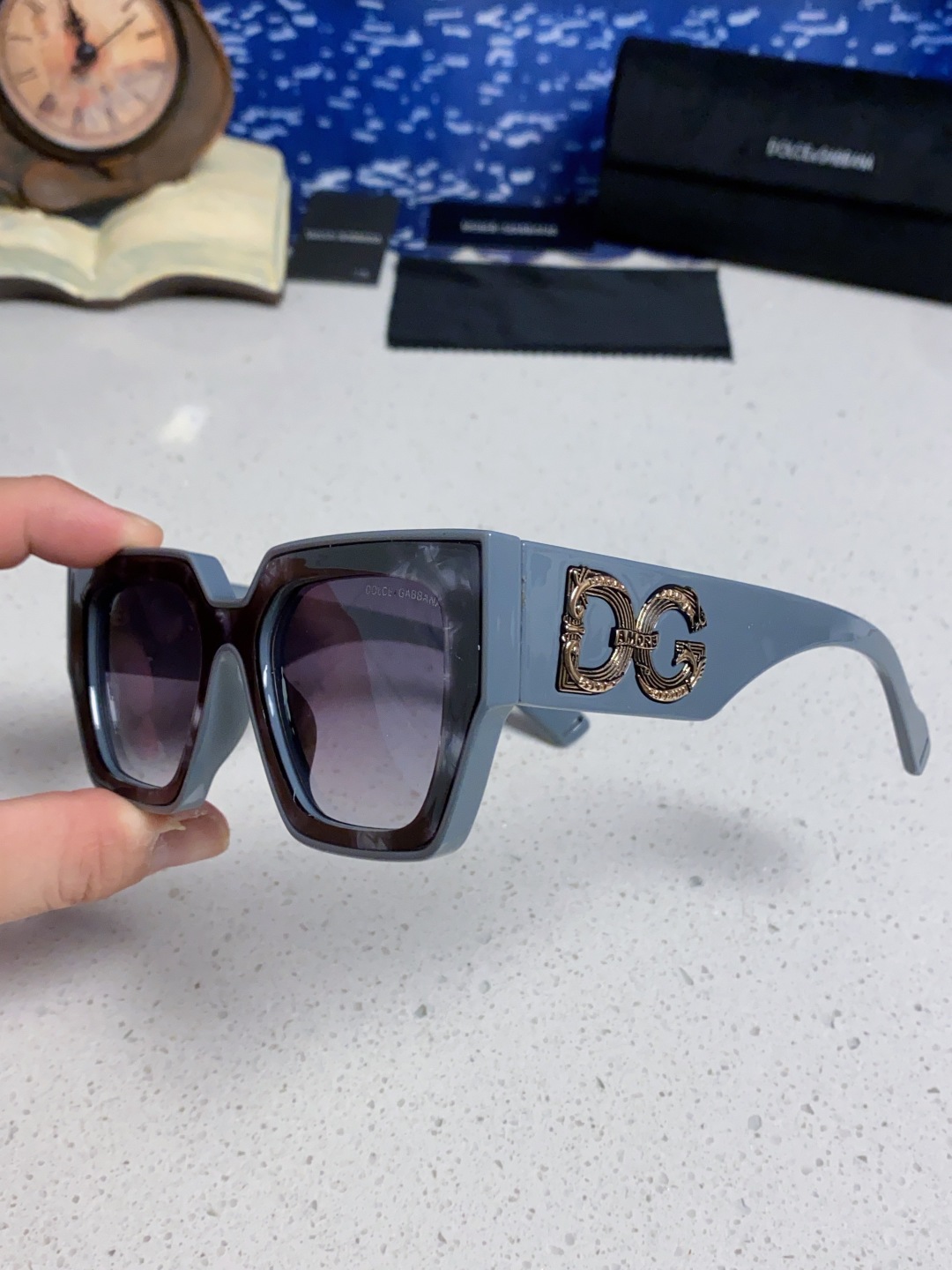 Dolce&Gabbana杜嘉班纳 2025新款DG欧美新款轻奢风潮方框时尚太阳镜女士高级感遮阳墨镜