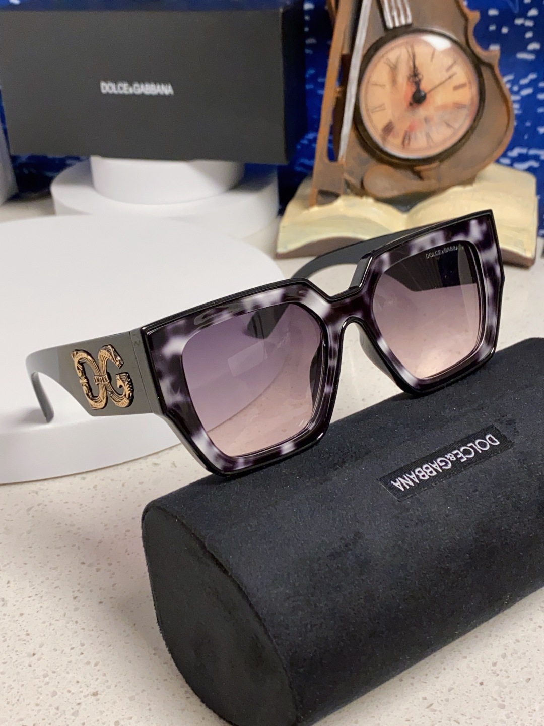 Dolce&Gabbana杜嘉班纳 2025新款DG欧美新款轻奢风潮方框时尚太阳镜女士高级感遮阳墨镜