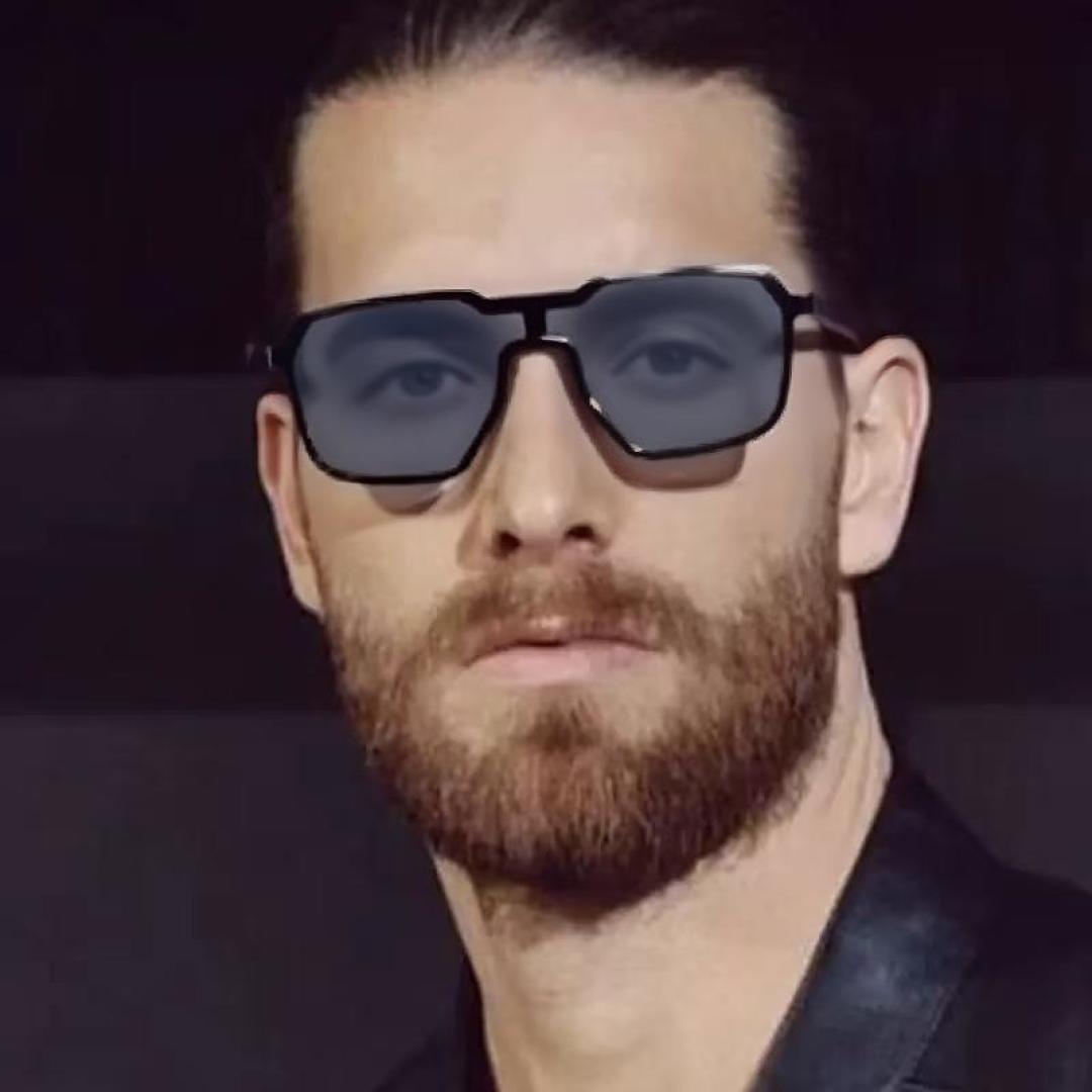 Prada普拉达 2025新款复古男士金属赛博朋克墨镜炫酷个性连体太阳镜