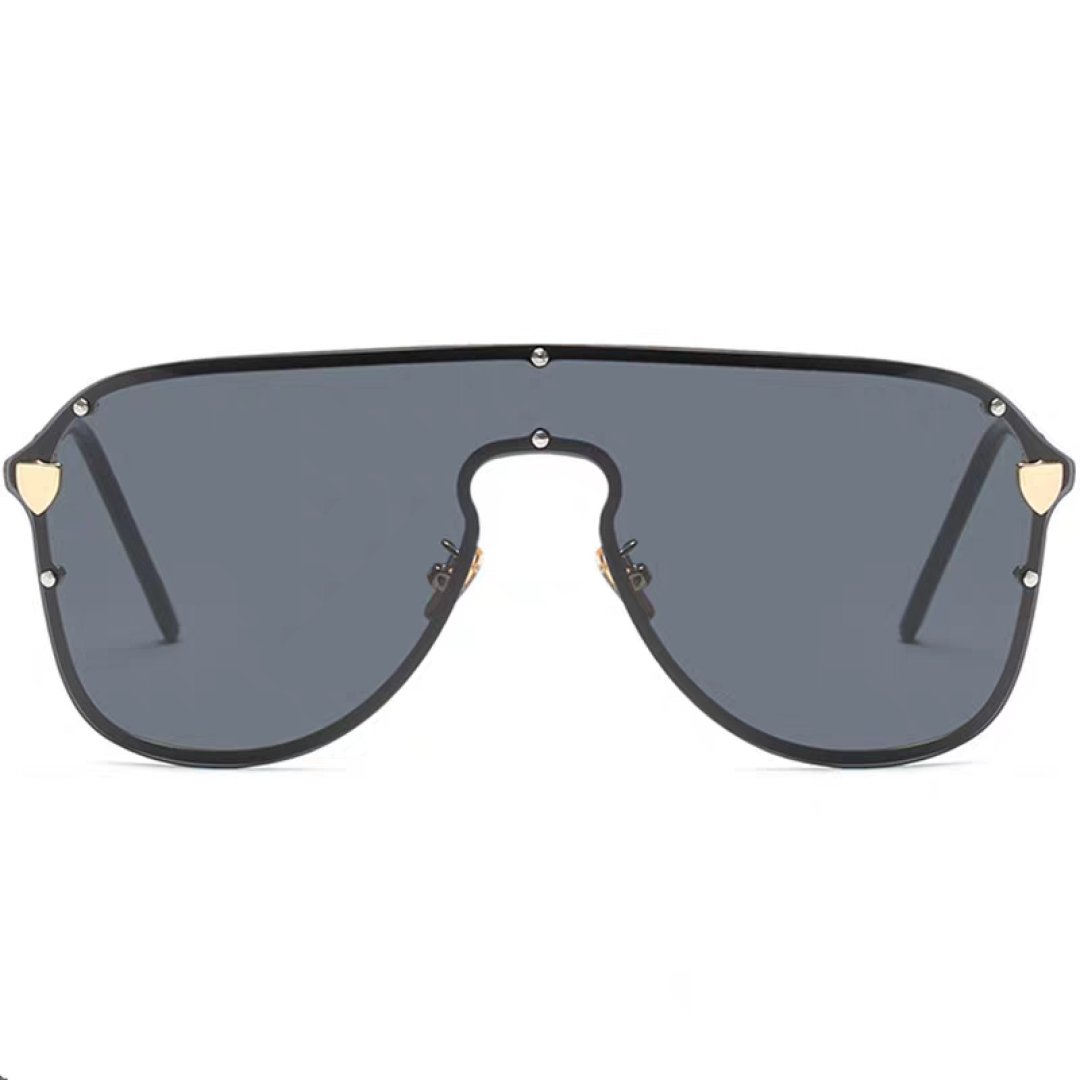 Versace范思哲 经典欧美时尚大框连体百搭太阳镜 简约一片式墨镜金属防晒墨镜显脸小男女通用