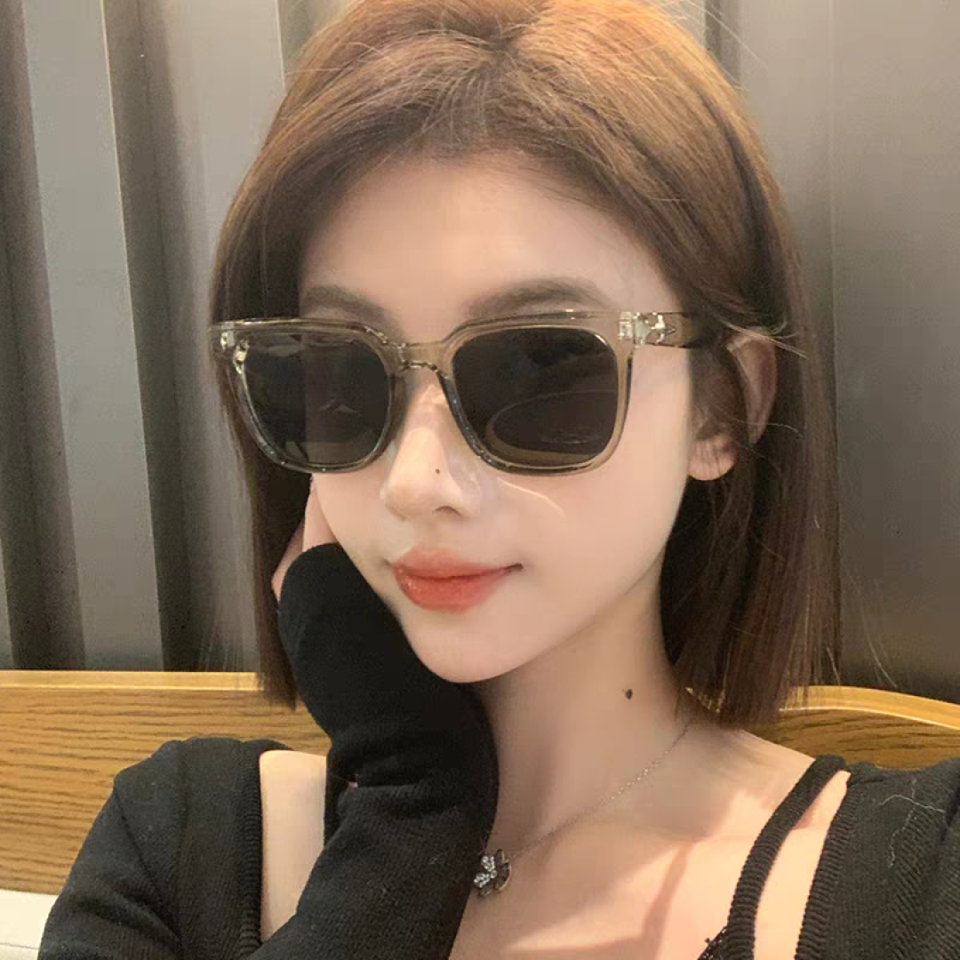 Gentle Moster(GM) 韩版个性撞色墨镜女ins高级感星空系超黑大脸太阳镜男防紫外线潮 型号