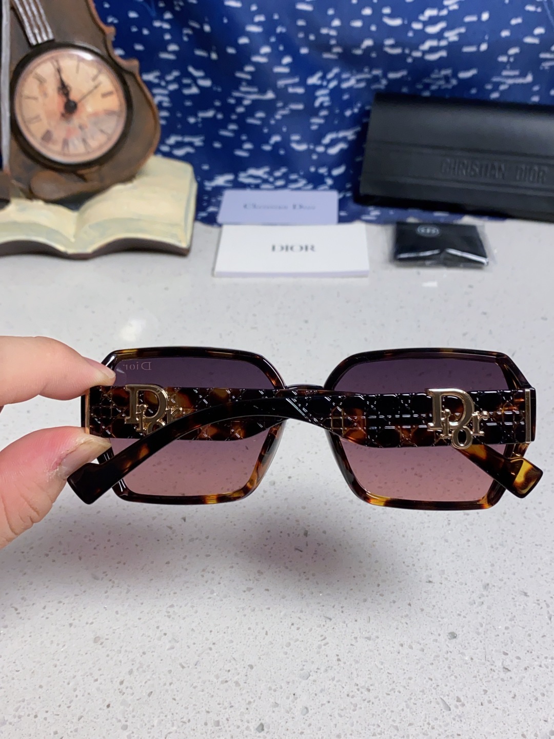 Dior迪奥 2025新款方形大框金属字母墨镜欧美时尚潮流个性网红女士太阳镜