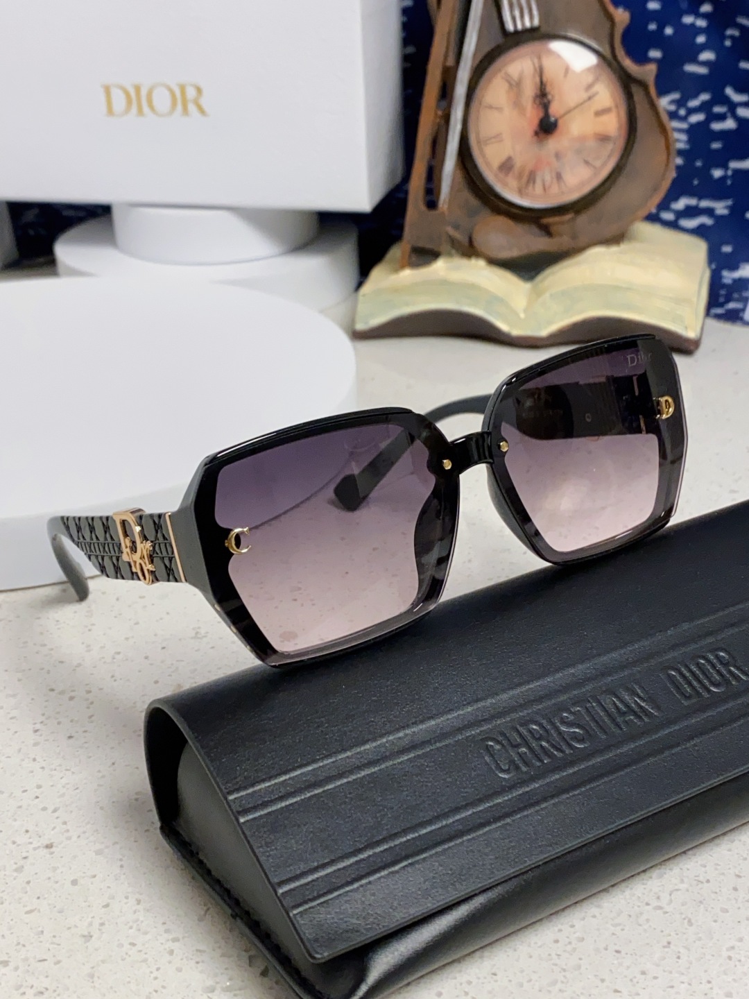 Dior迪奥 2025新款方形大框金属字母墨镜欧美时尚潮流个性网红女士太阳镜
