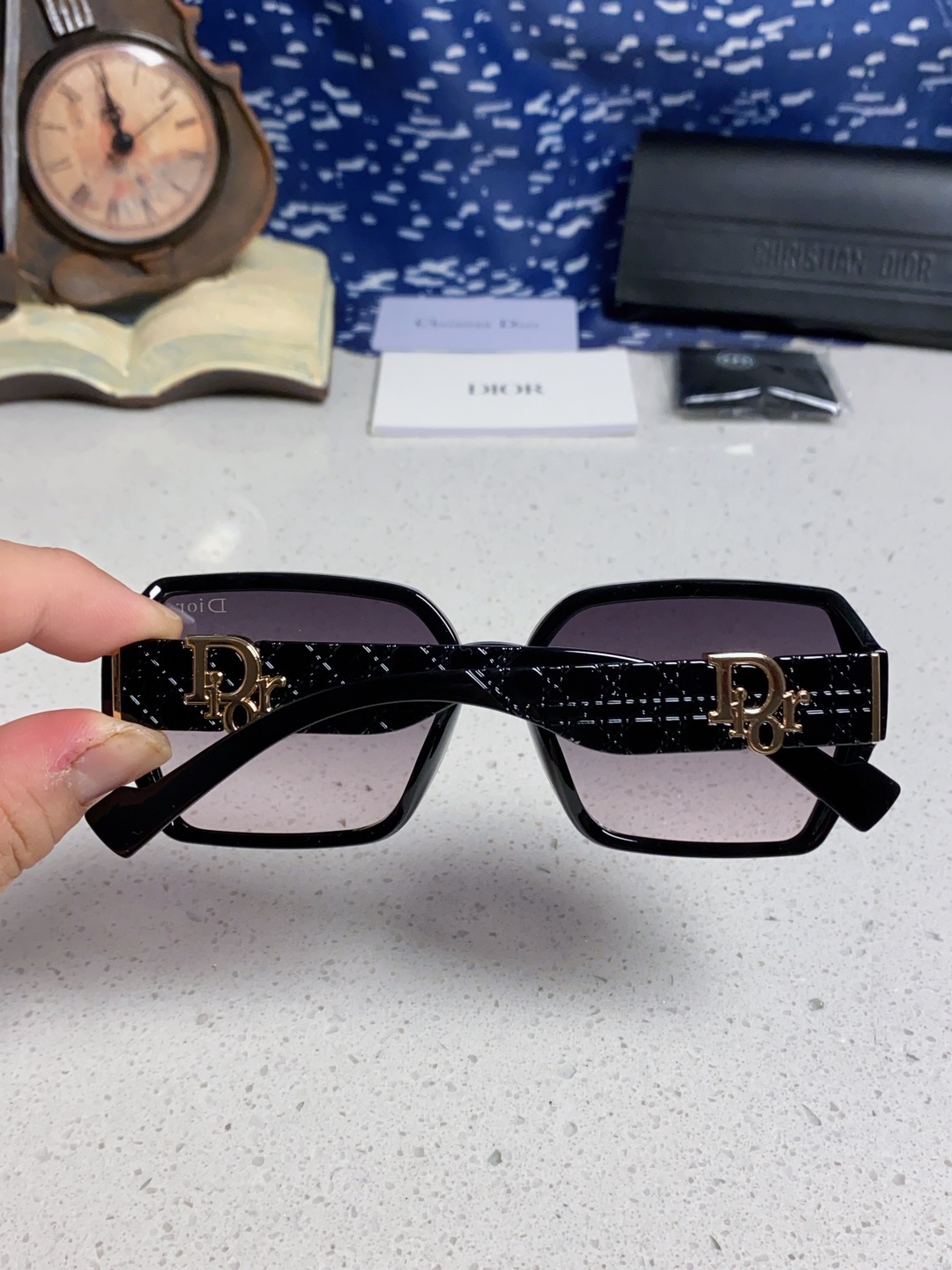 Dior迪奥 2025新款方形大框金属字母墨镜欧美时尚潮流个性网红女士太阳镜