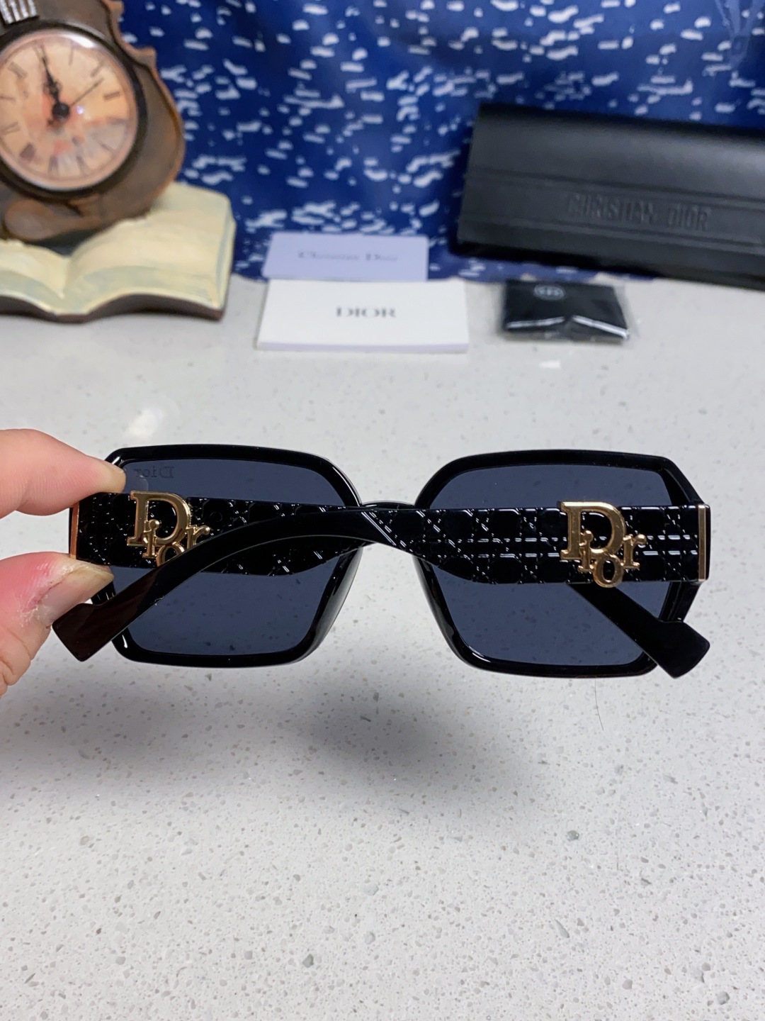 Dior迪奥 2025新款方形大框金属字母墨镜欧美时尚潮流个性网红女士太阳镜