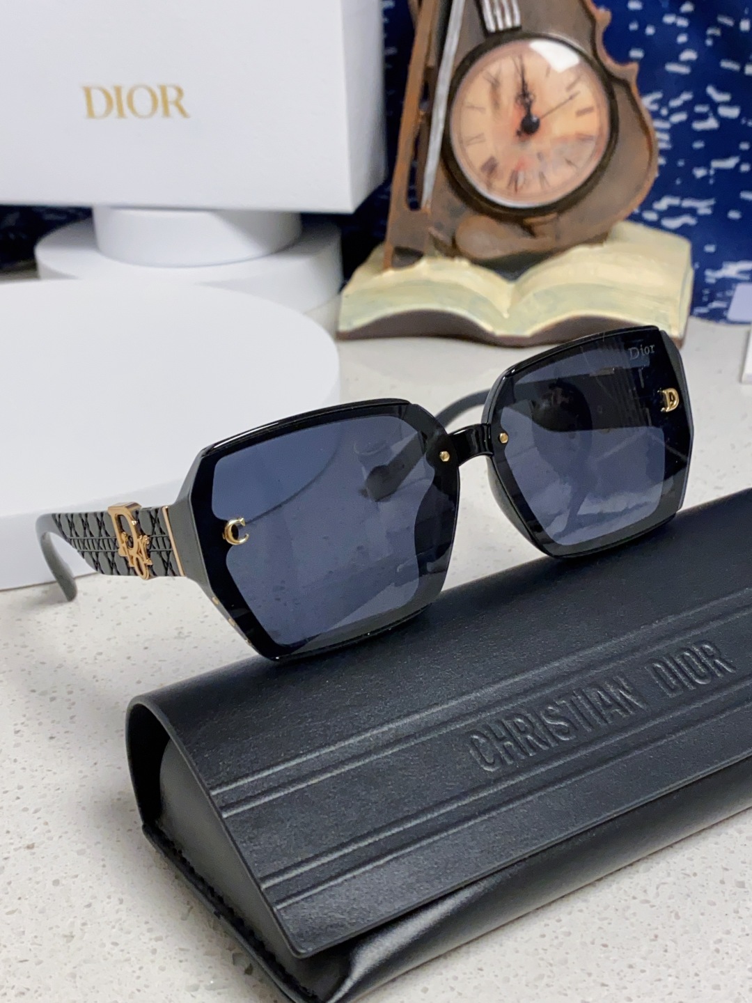 Dior迪奥 2025新款方形大框金属字母墨镜欧美时尚潮流个性网红女士太阳镜