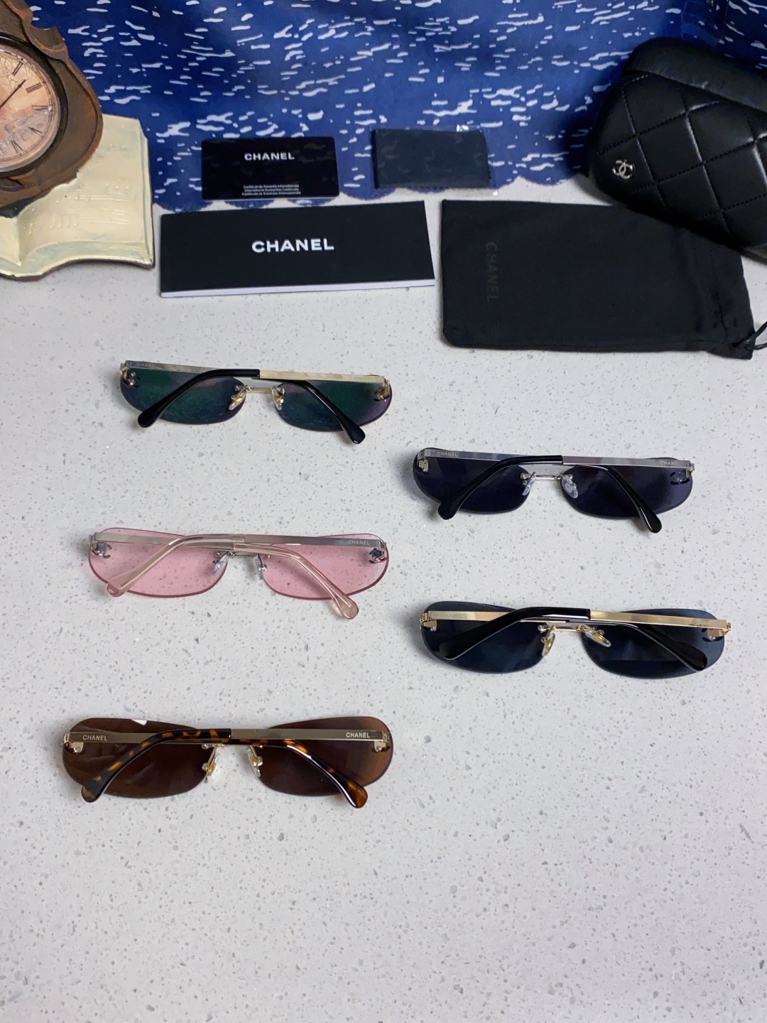 Chanel香奈儿 2025新款网红同款高级无框墨镜女素颜百搭防晒街拍小香家太阳镜 CH4002