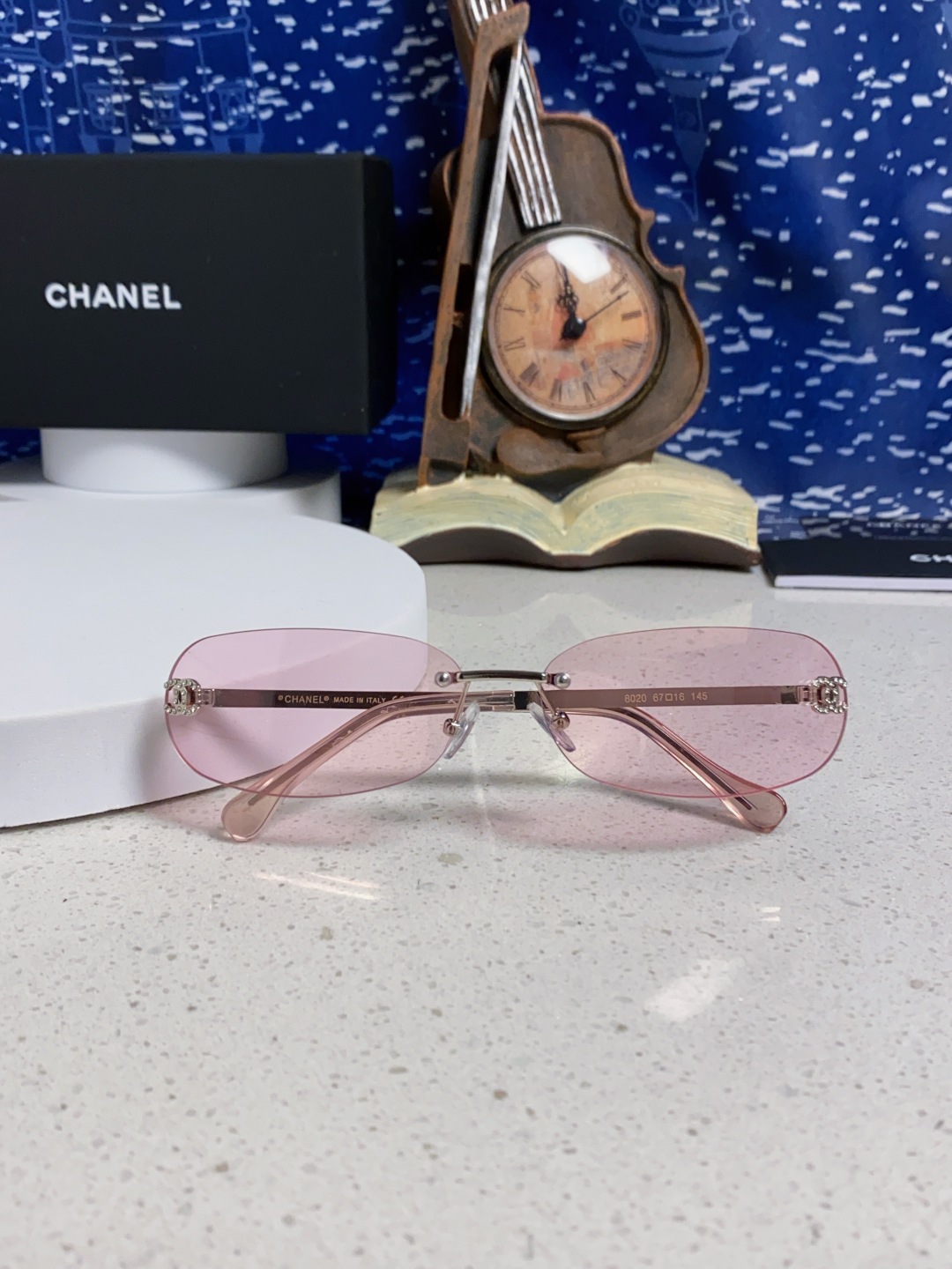 Chanel香奈儿 2025新款网红同款高级无框墨镜女素颜百搭防晒街拍小香家太阳镜 CH4002