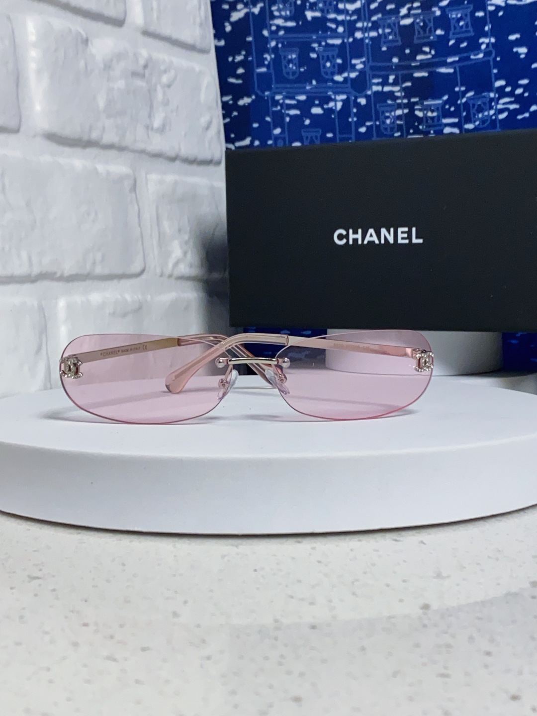 Chanel香奈儿 2025新款网红同款高级无框墨镜女素颜百搭防晒街拍小香家太阳镜 CH4002