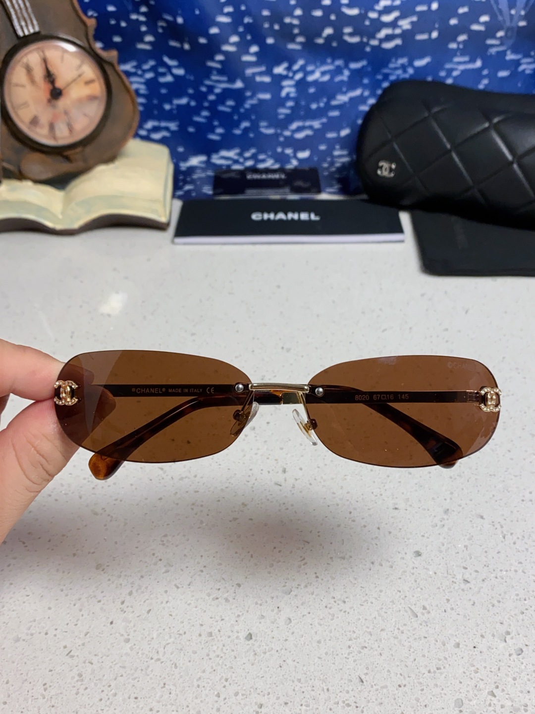 Chanel香奈儿 2025新款网红同款高级无框墨镜女素颜百搭防晒街拍小香家太阳镜 CH4002