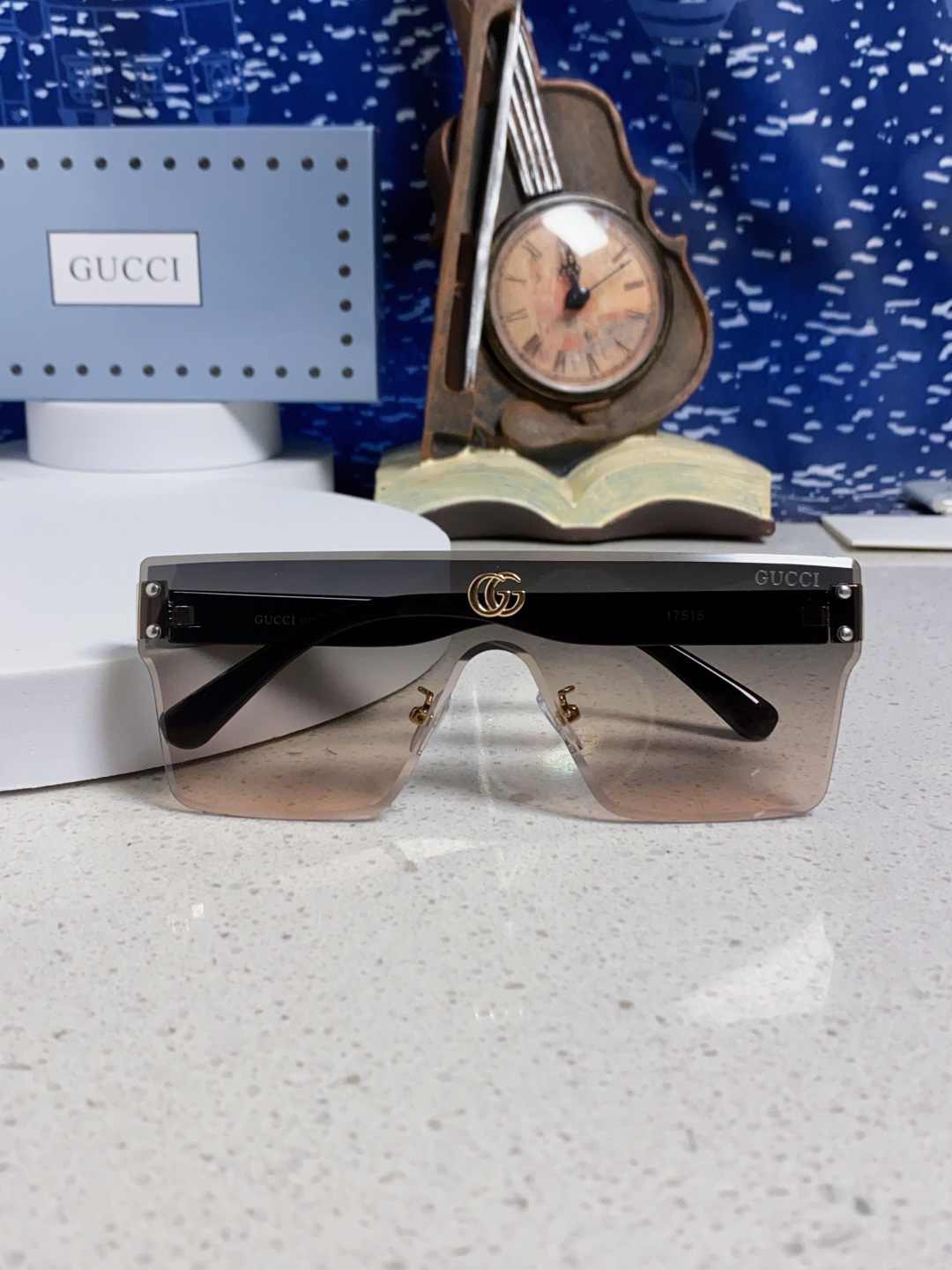 Gucci古奇 2025款欧美时尚女士方框遮脸连体太阳眼欧洲站网红护目防紫外线墨镜