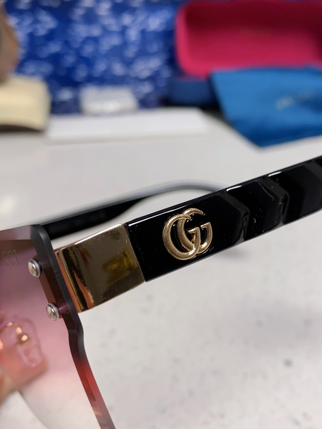 Gucci古奇 2025款欧美时尚女士方框遮脸连体太阳眼欧洲站网红护目防紫外线墨镜